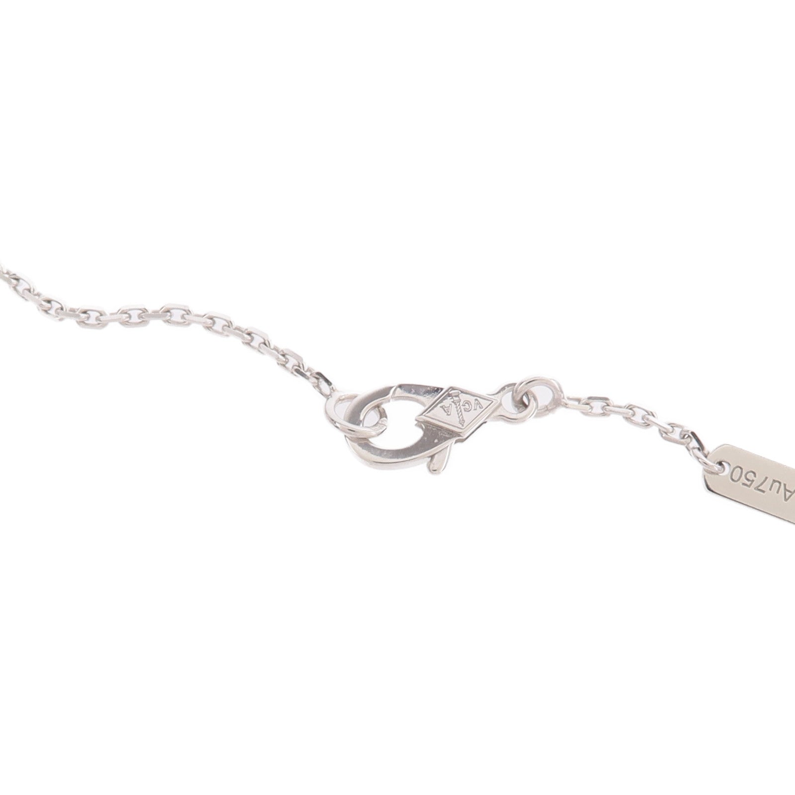 Van Cleef & Arpels 18K白金Vintage Alhambra Pendant項鍊