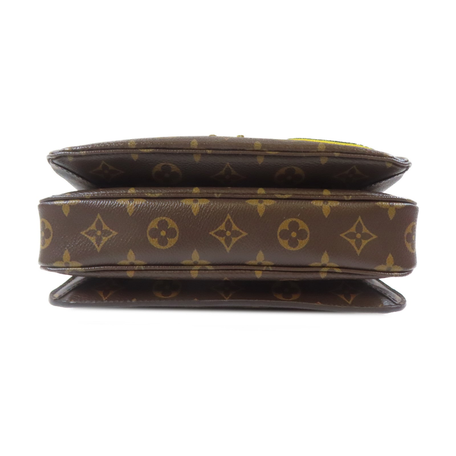 LOUIS VUITTON Monogram Patches Pochette Metis MM金扣手挽肩背兩用袋啡色
