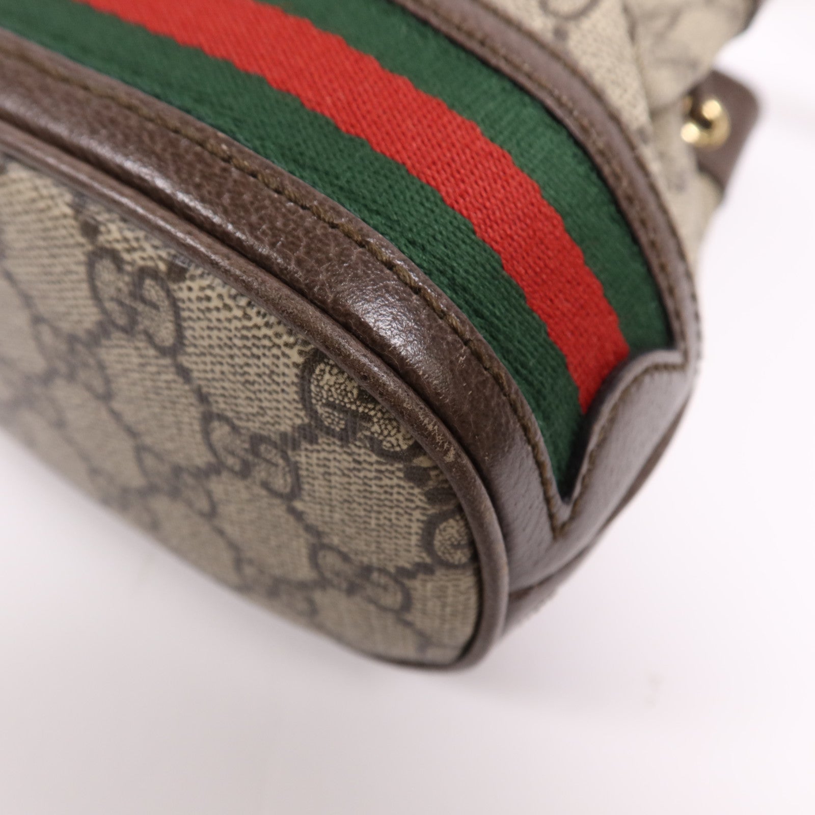 GUCCI 塗層帆布GG Mini Bucket金扣肩背袋