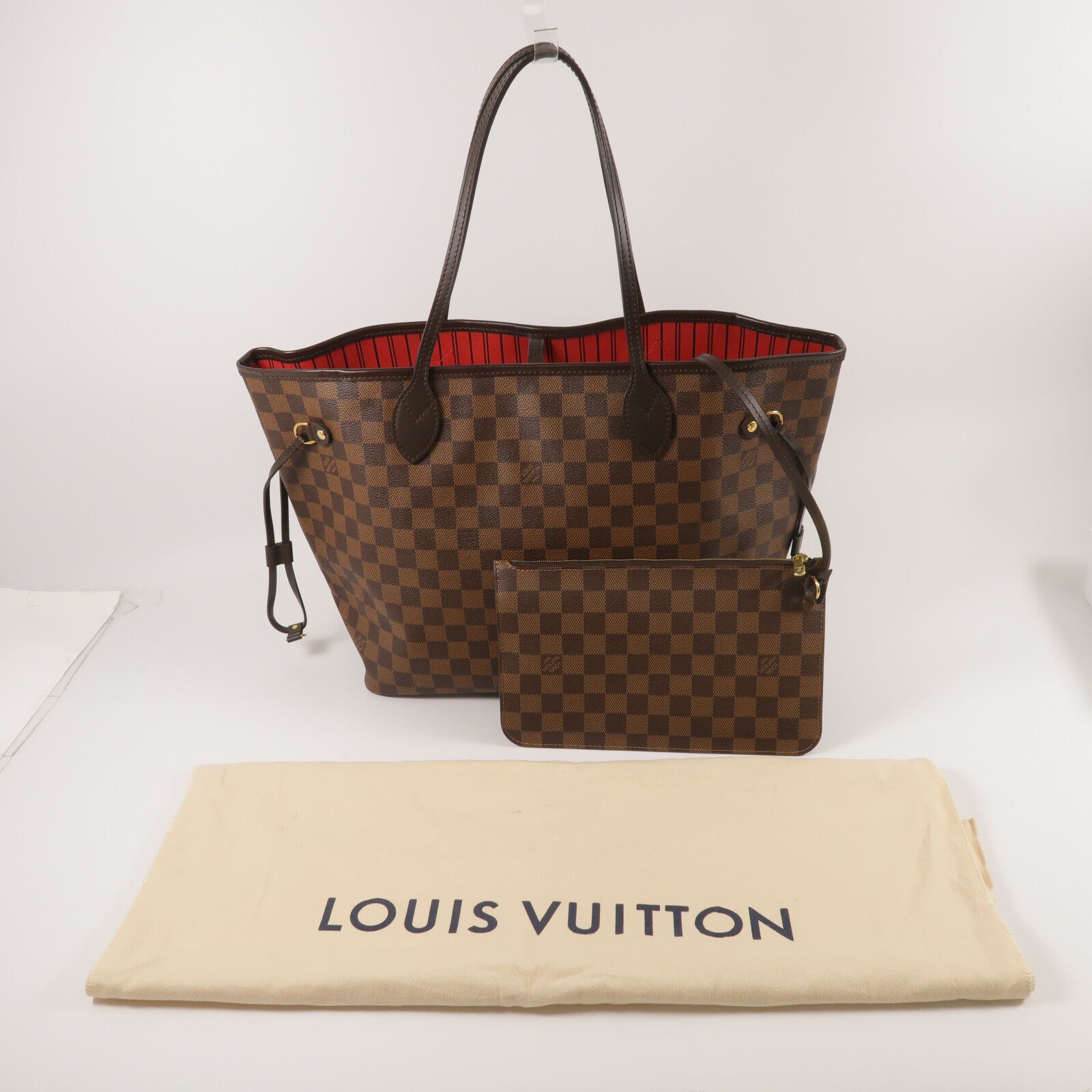 LOUIS VUITTON Damier Neverfull MM手挽袋