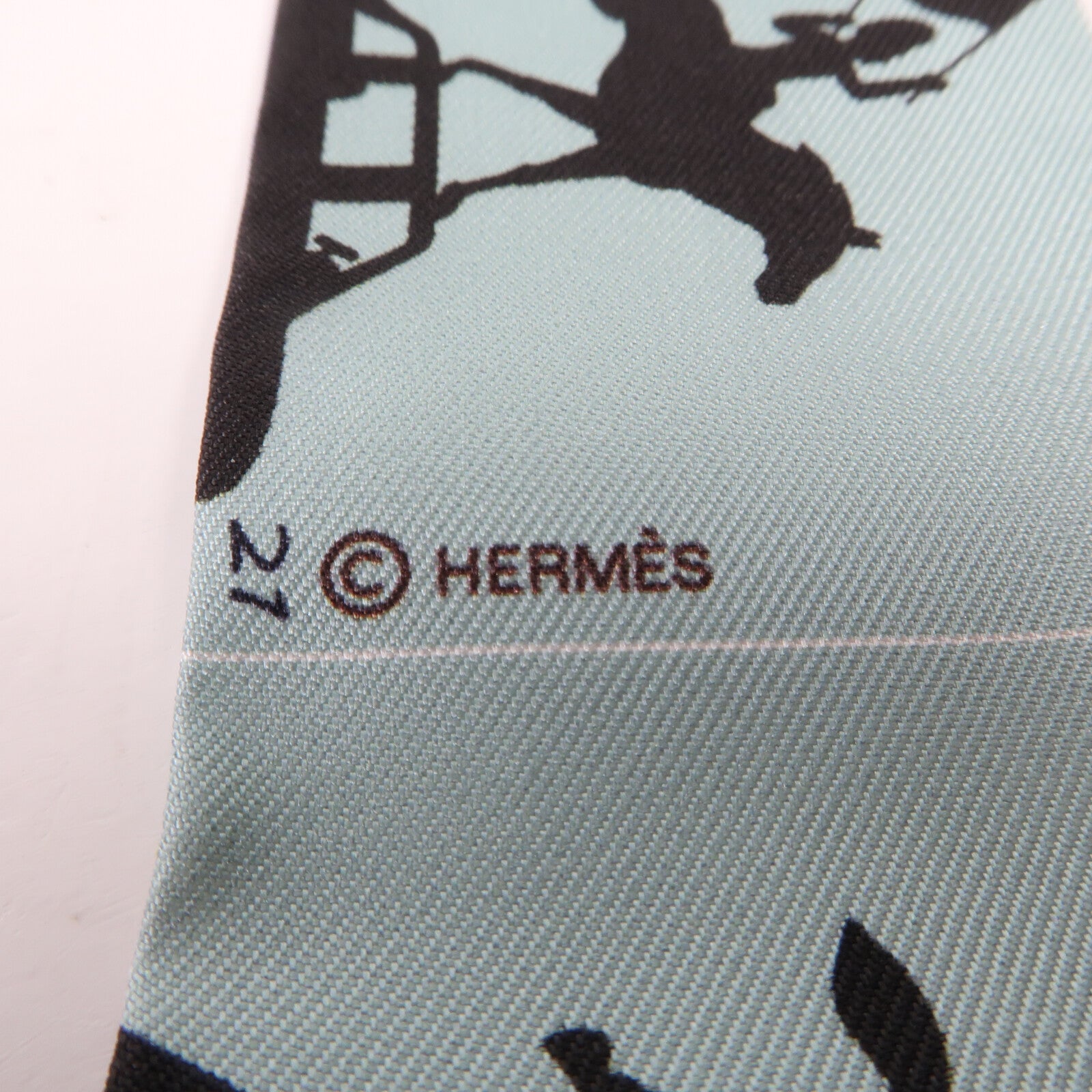 HERMES 絲質Twilly絲巾