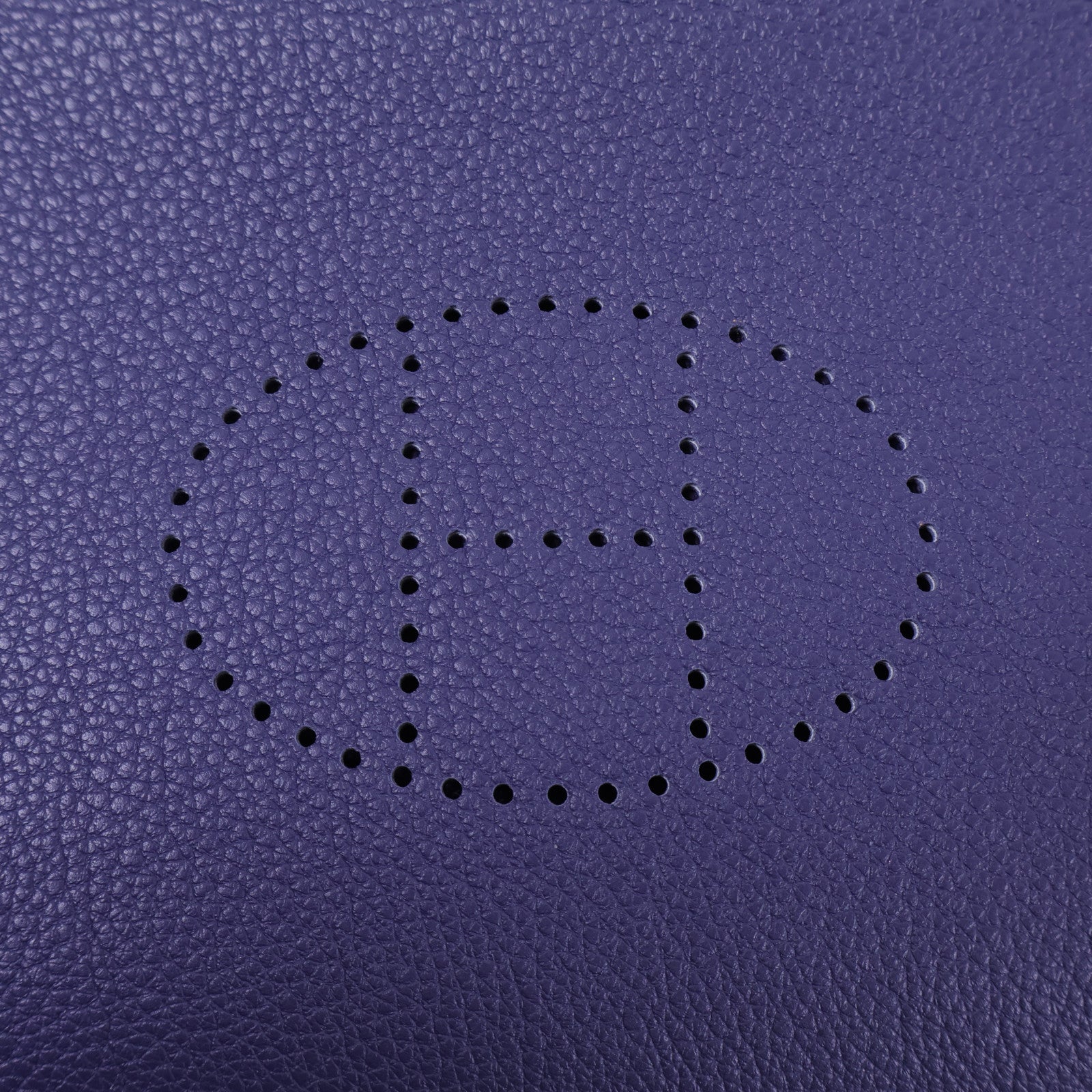 HERMES Togo皮革Videpoches銀扣肩背袋Bleu De Prusse