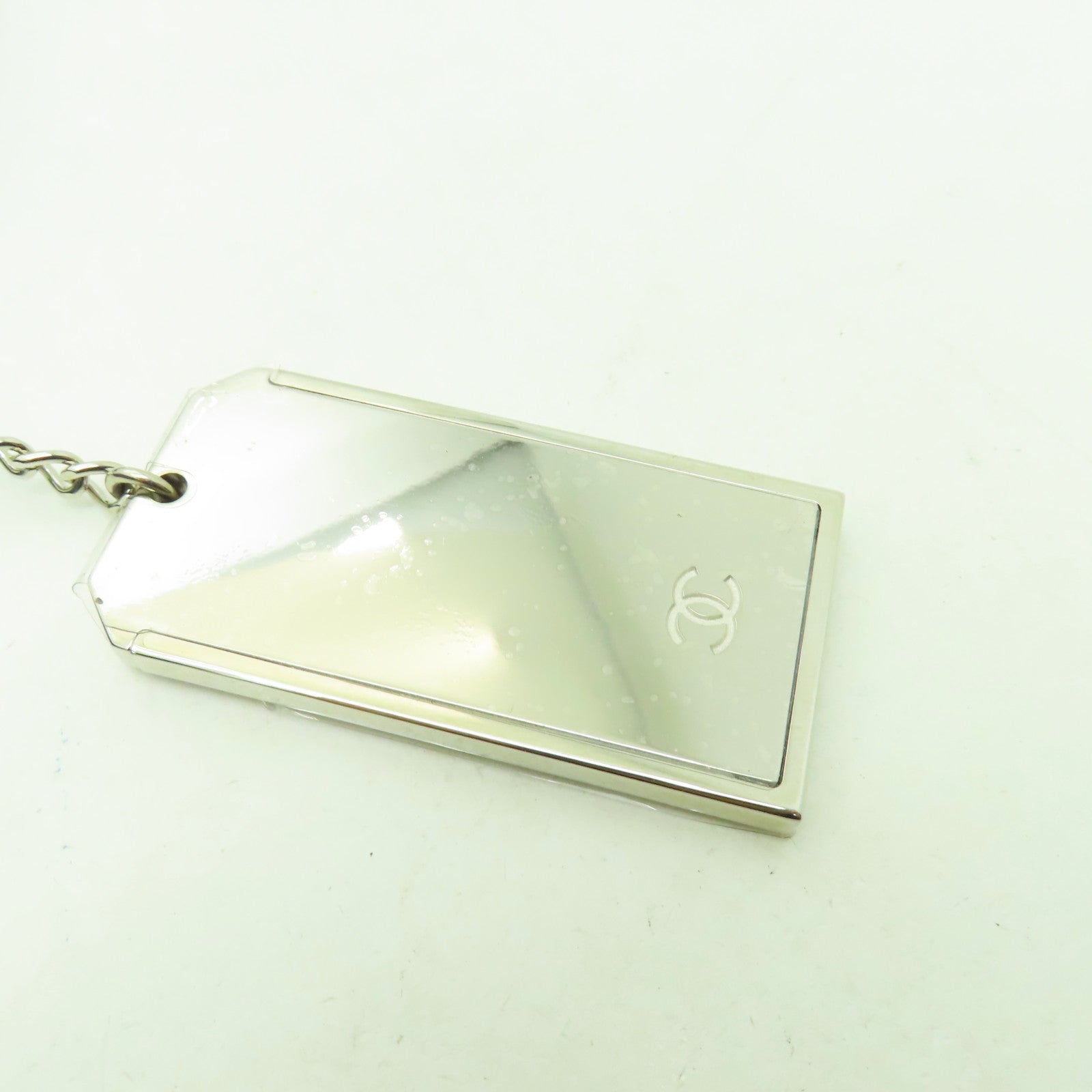 CHANEL 菱格牛皮皮革Chain Shoulder銀扣鏈帶肩背袋黑色