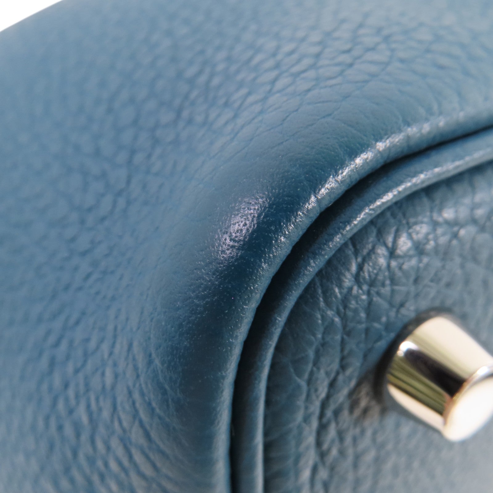 HERMES PHW Picotin PM Tote Bag Handbag Clemence Leather