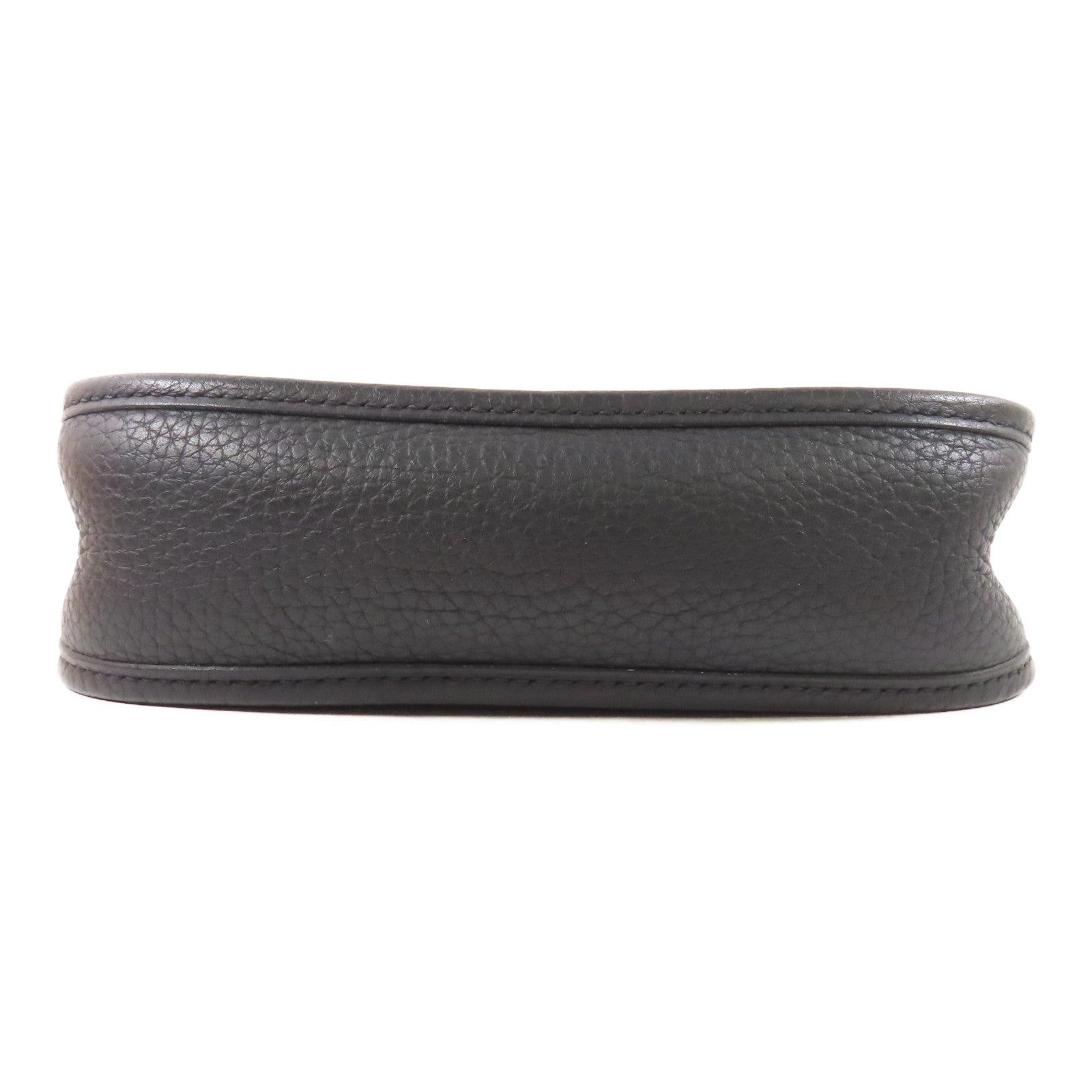 HERMES Clemence皮革Evelyne TPM銀扣肩背袋Noir