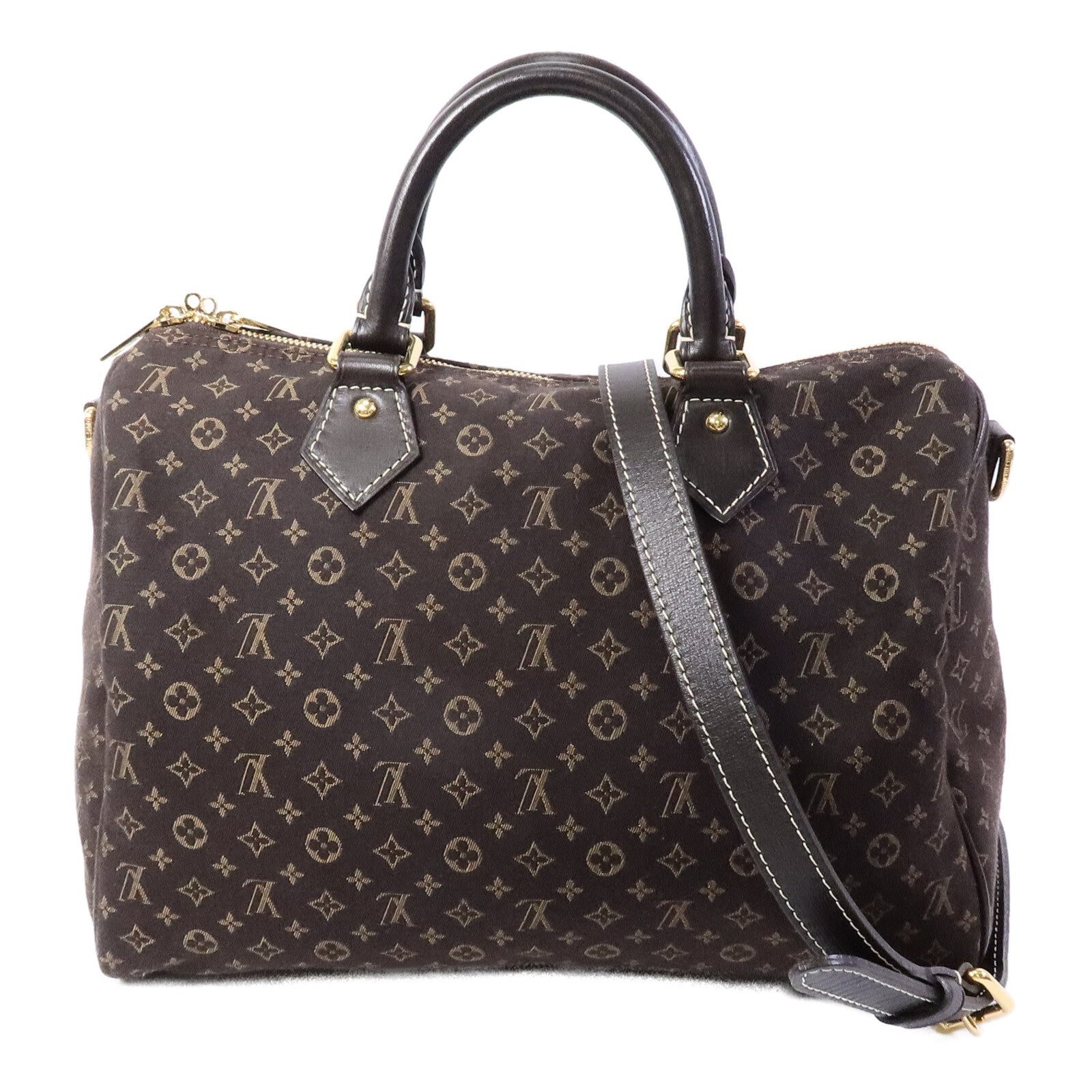 LOUIS VUITTON Monogram Idylle Speedy Bandouliere 30金扣手挽肩背兩用袋棕色