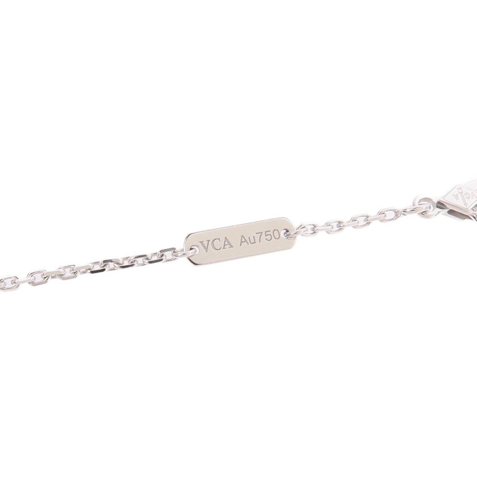 Van Cleef & Arpels 18K白金Vintage Alhambra Pendant項鍊