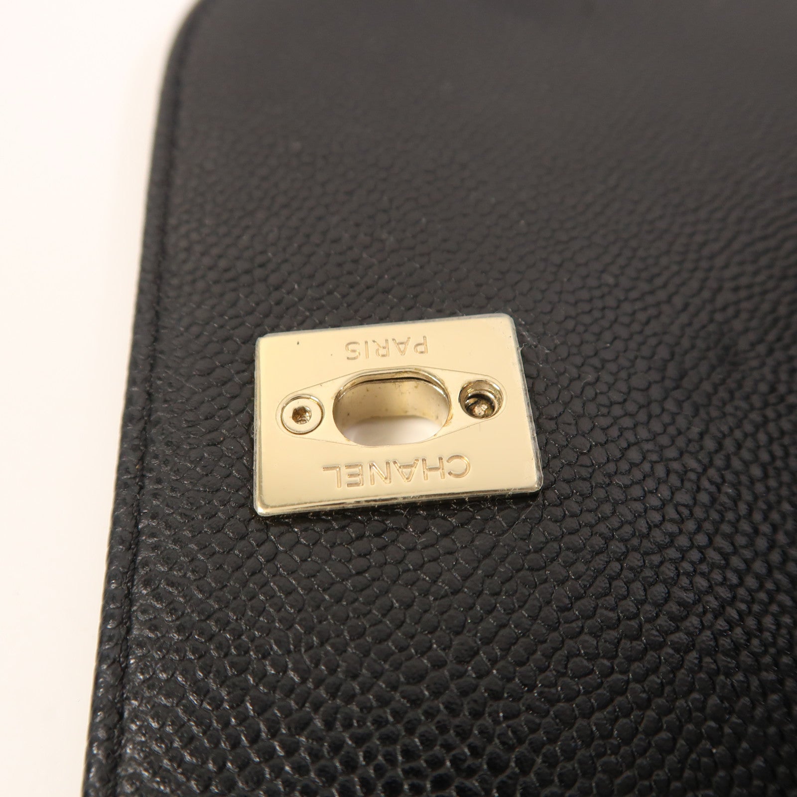 CHANEL 牛皮皮革Backpack金扣背包