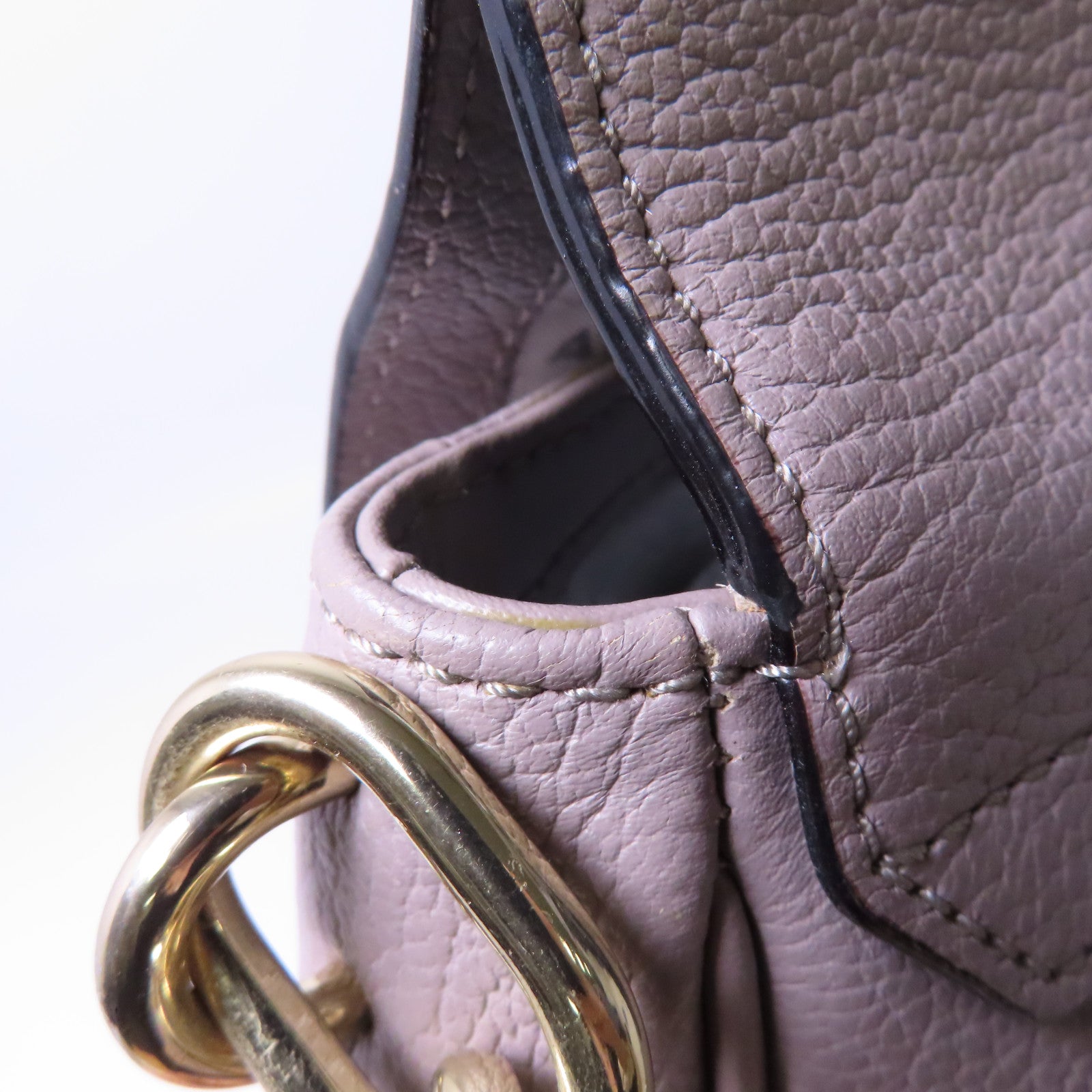 Kate Spade 牛皮皮革Shoulder Bag金扣手挽肩背兩用袋淺紫色