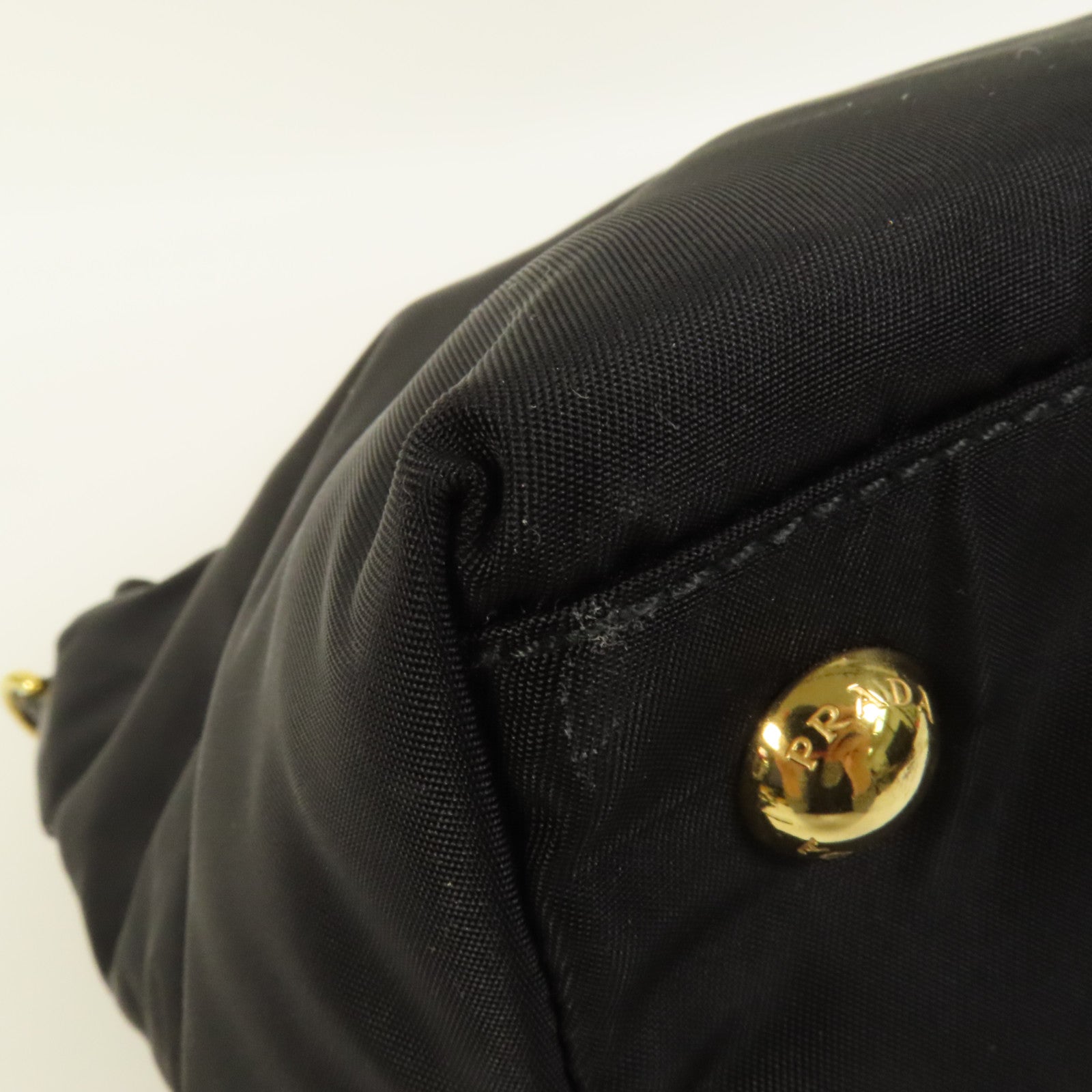 PRADA 尼龍2way Shoulder金扣手挽肩背兩用袋