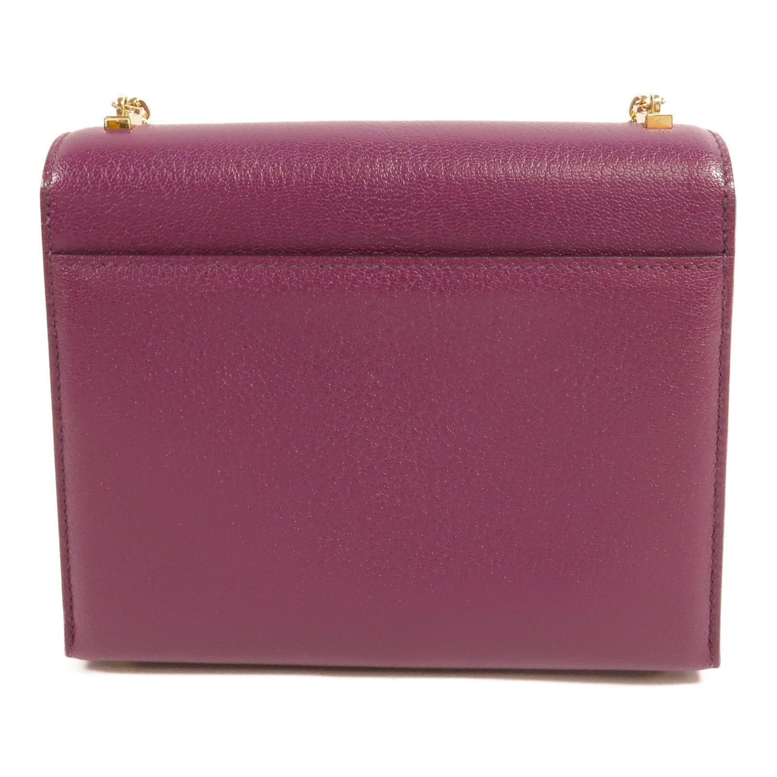 HERMES Chevre皮革Verrou Mini鏈帶肩背袋Anemone