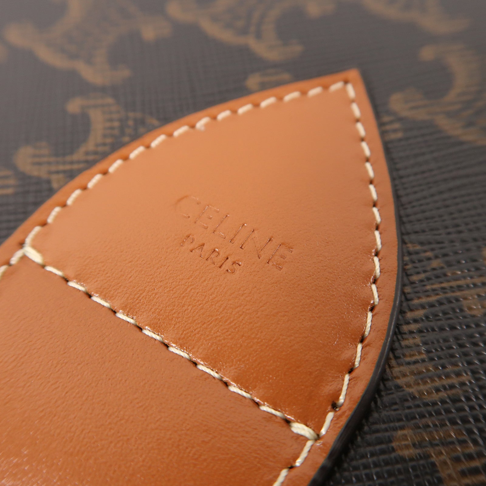 CELINE 塗層帆布Messenger Folce金扣肩背袋