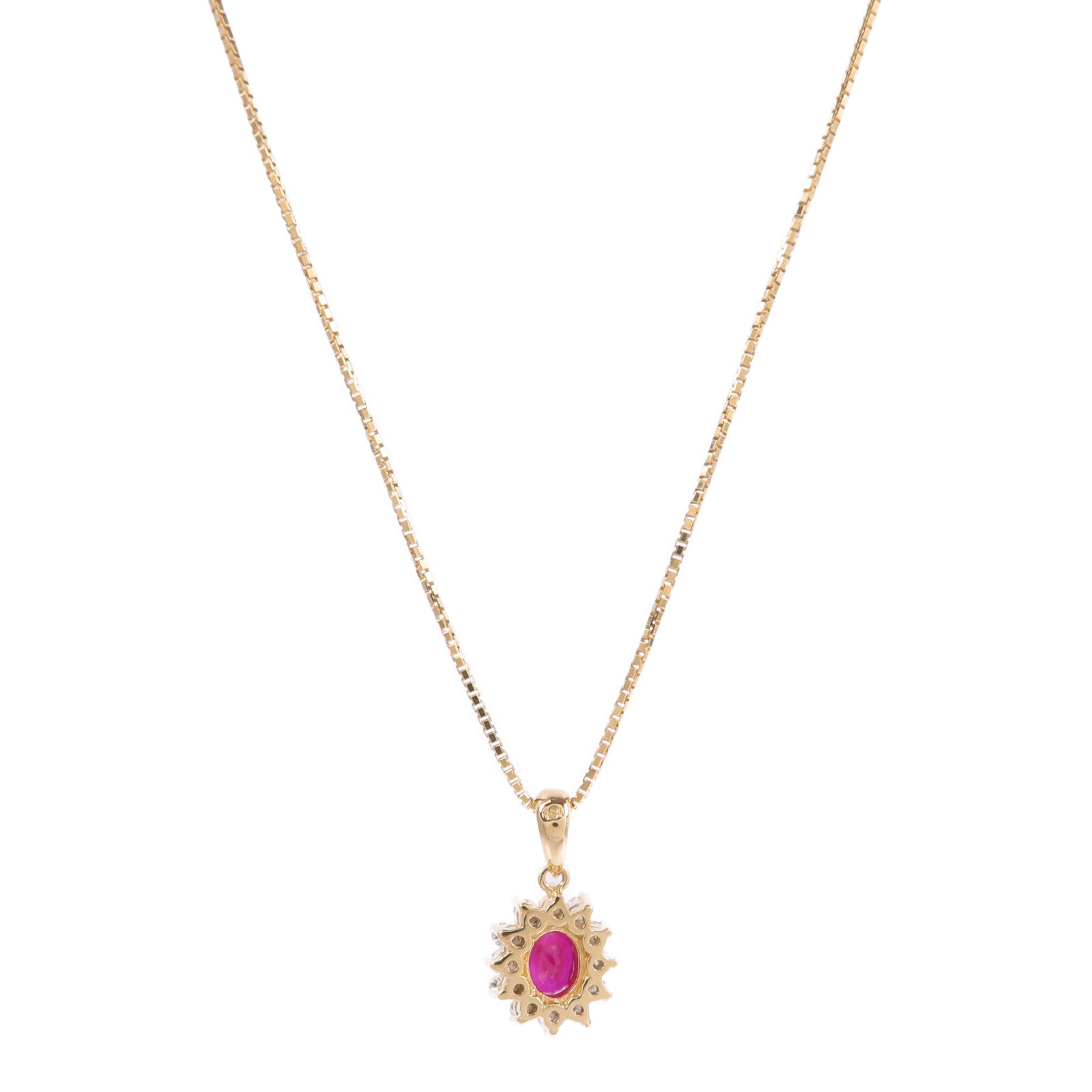 JEWELRY 18K黃金Ruby Diamond Necklace紅寶石/鑽石項鍊