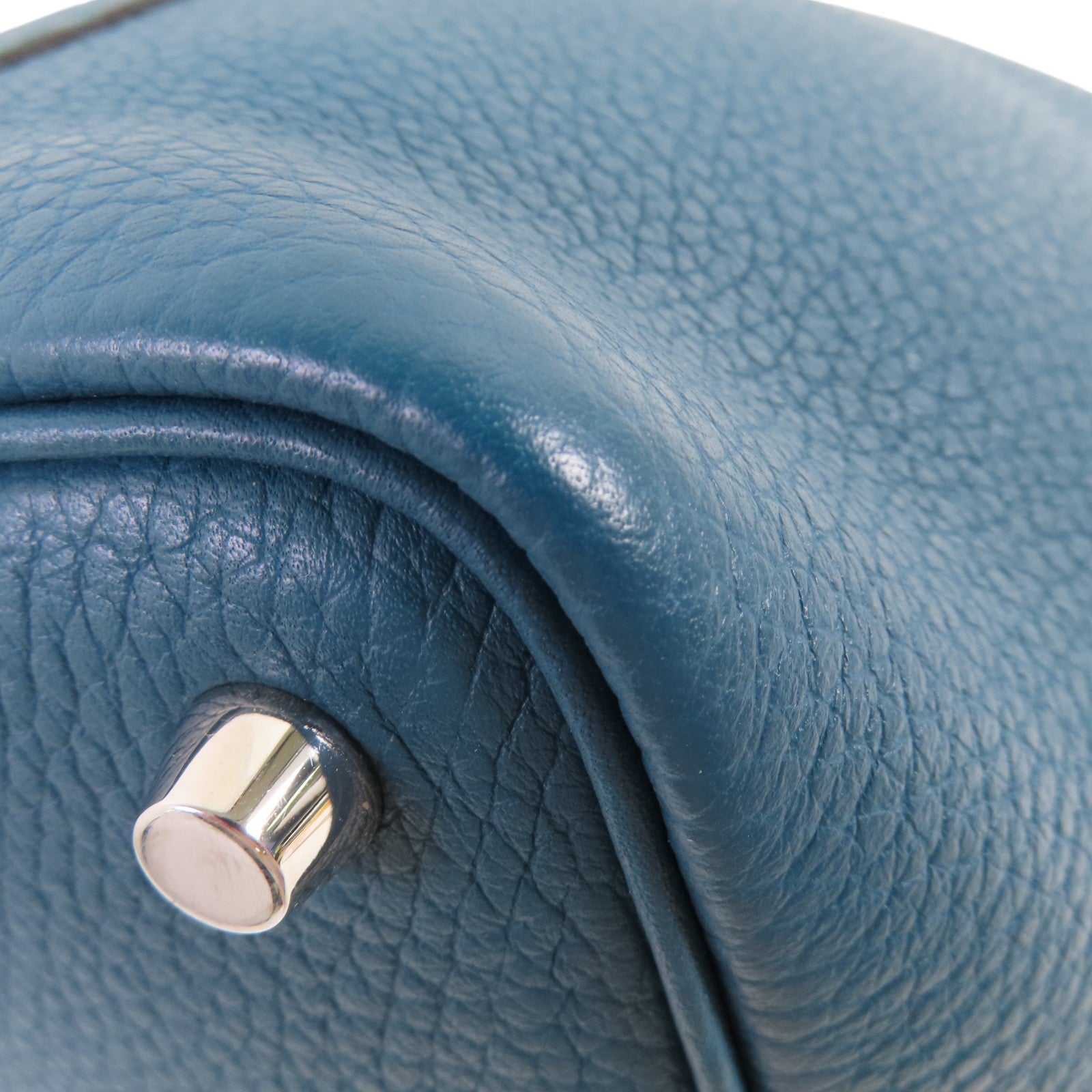 HERMES PHW Picotin PM Tote Bag Handbag Clemence Leather