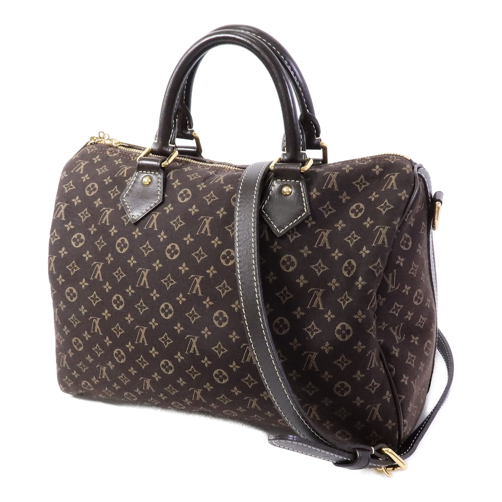 LOUIS VUITTON Monogram Idylle Speedy Bandouliere 30金扣手挽肩背兩用袋棕色