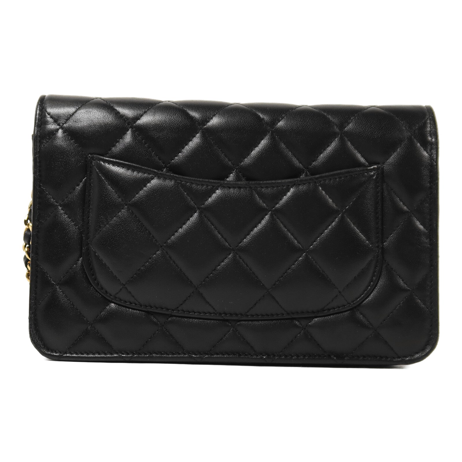 CHANEL 羊皮皮革WOC Wallet on Chain金扣鏈帶肩背袋