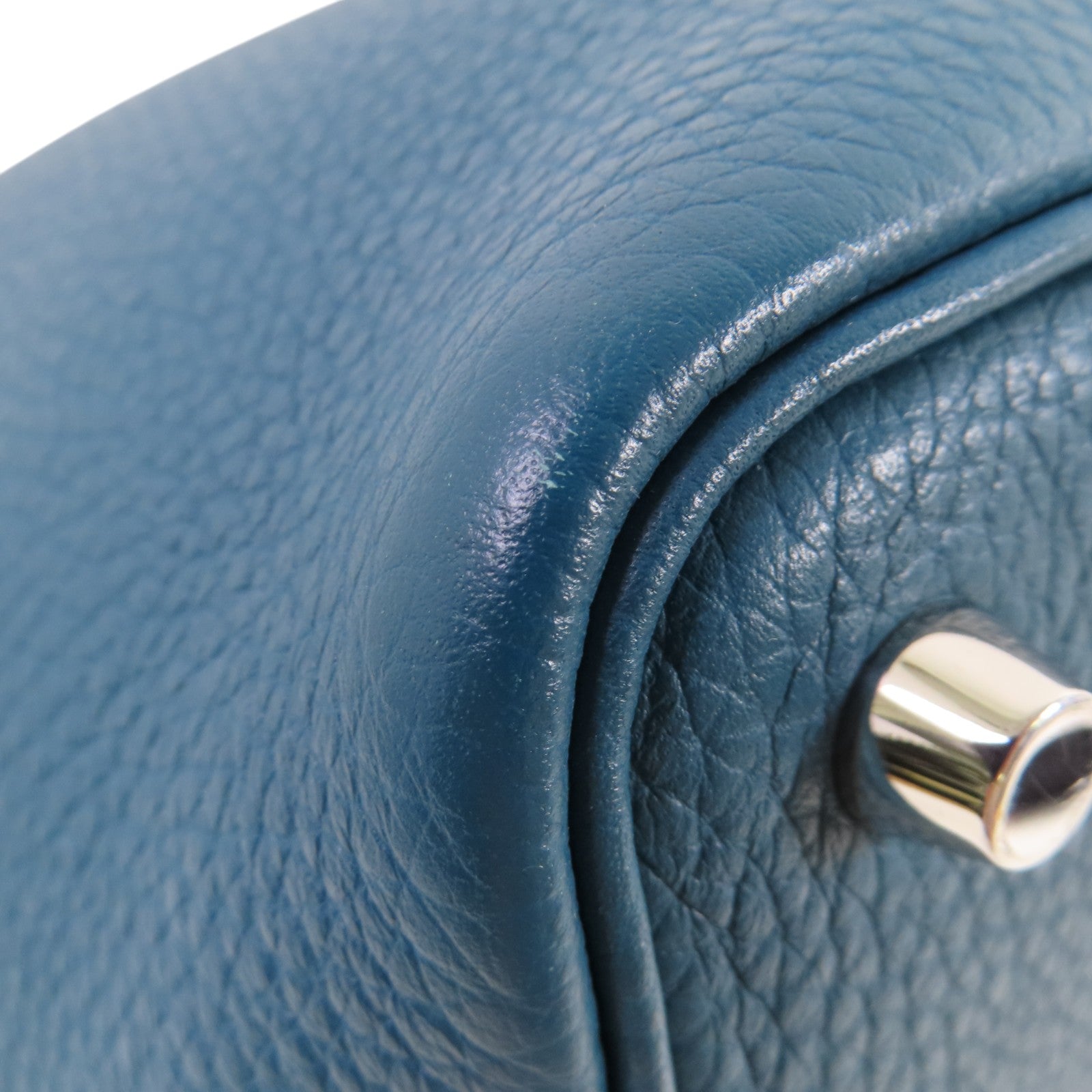 HERMES PHW Picotin PM Tote Bag Handbag Clemence Leather