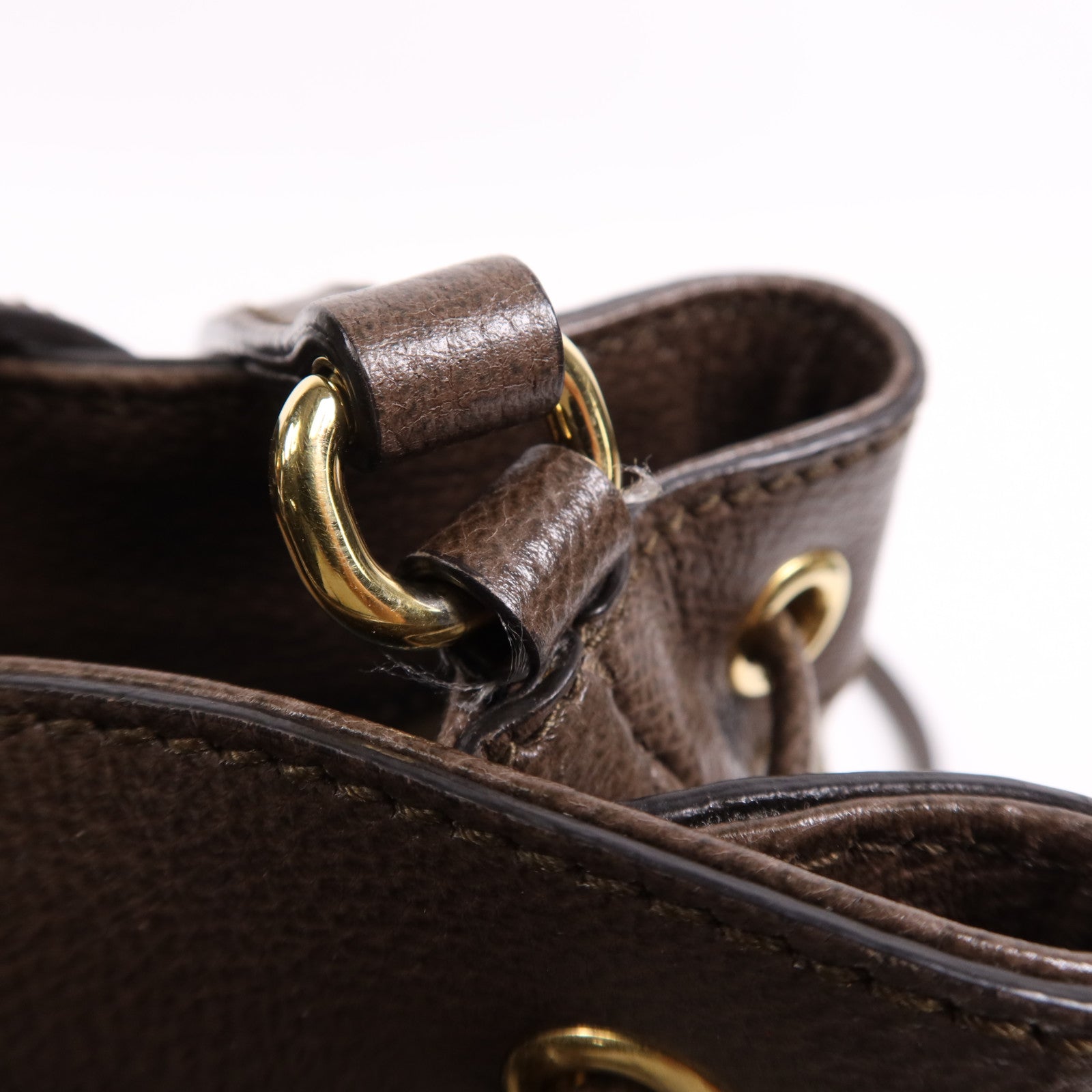 GUCCI 塗層帆布GG Mini Bucket金扣肩背袋