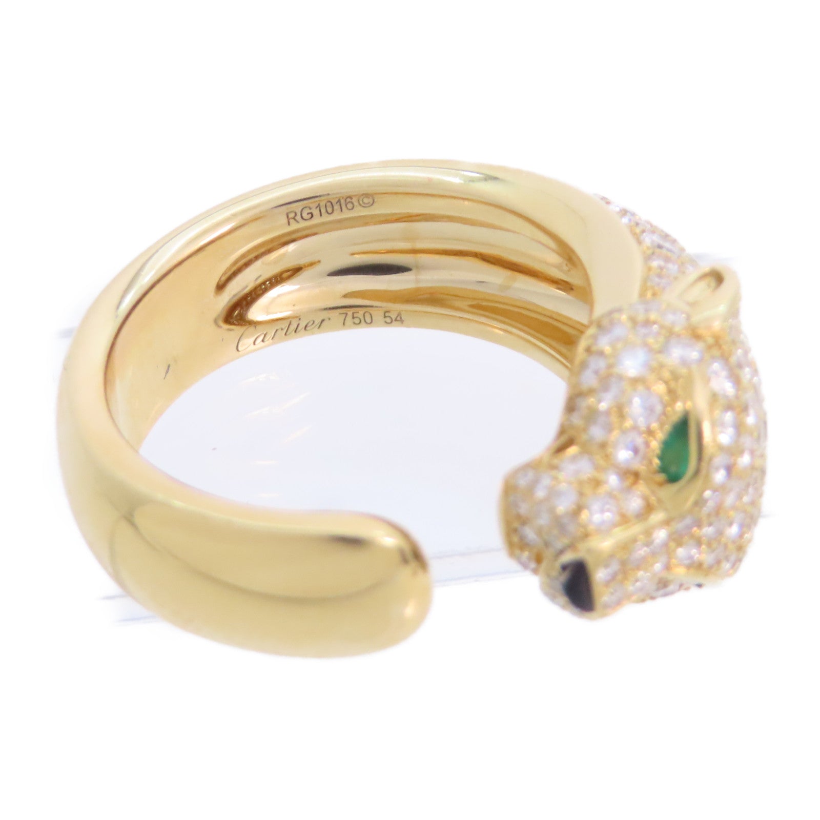 CARTIER 18K黃金/鑽石Panthere de Cartier Diamond Ring戒指Cartier#54/US#6.75