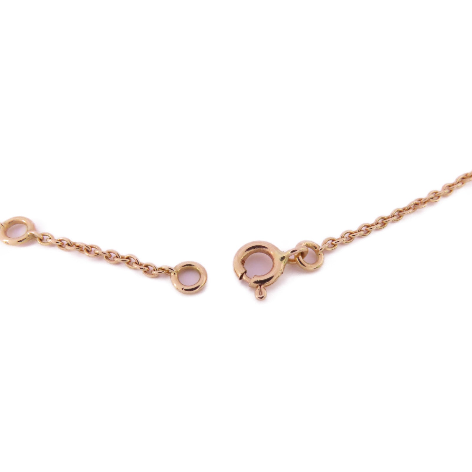 HERMES 18K玫瑰金/鑽石Amulettes kelly Pendant Necklace項鍊