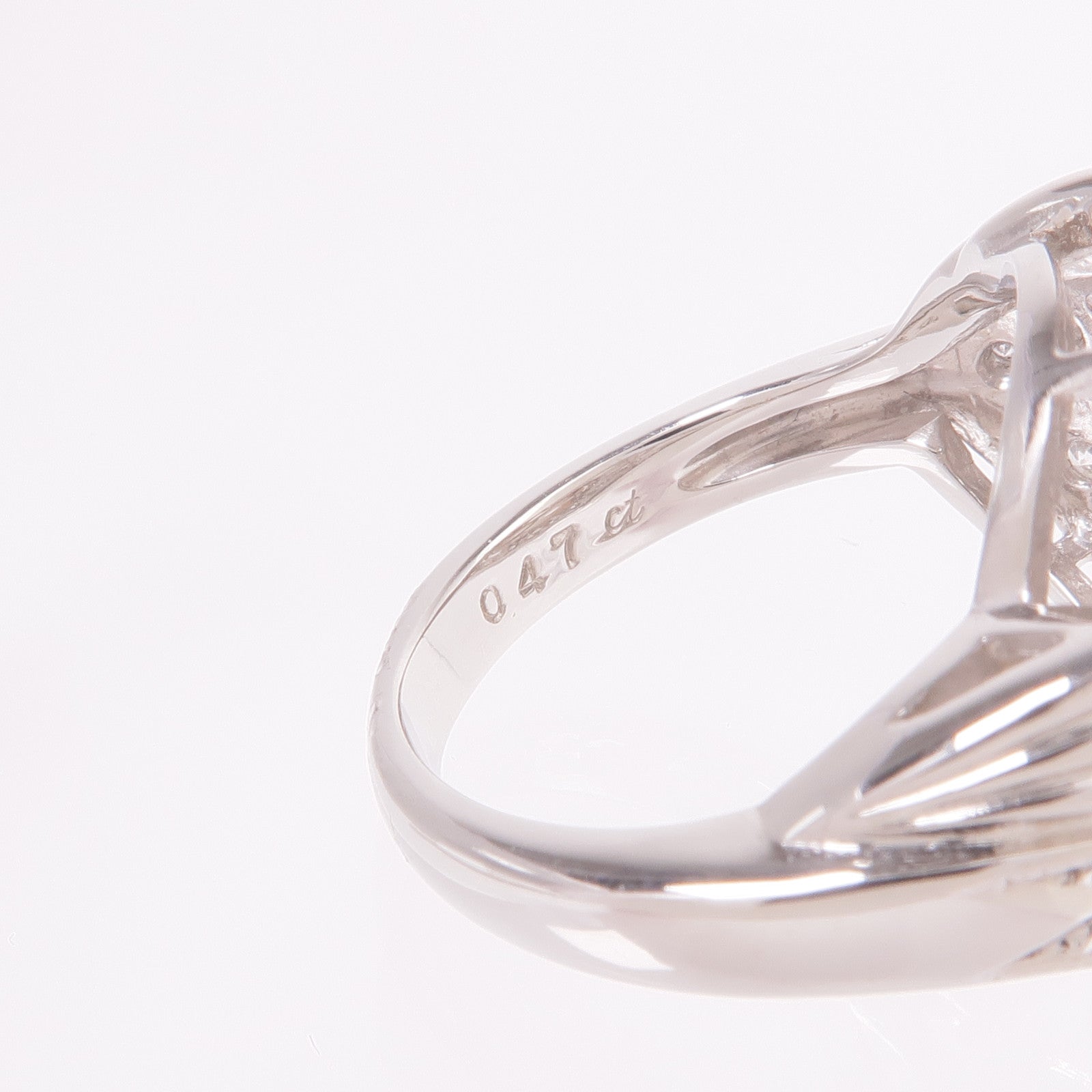 JEWELRY PT900鉑金Pearl Diamond Ring珍珠/鑽石戒指US#5