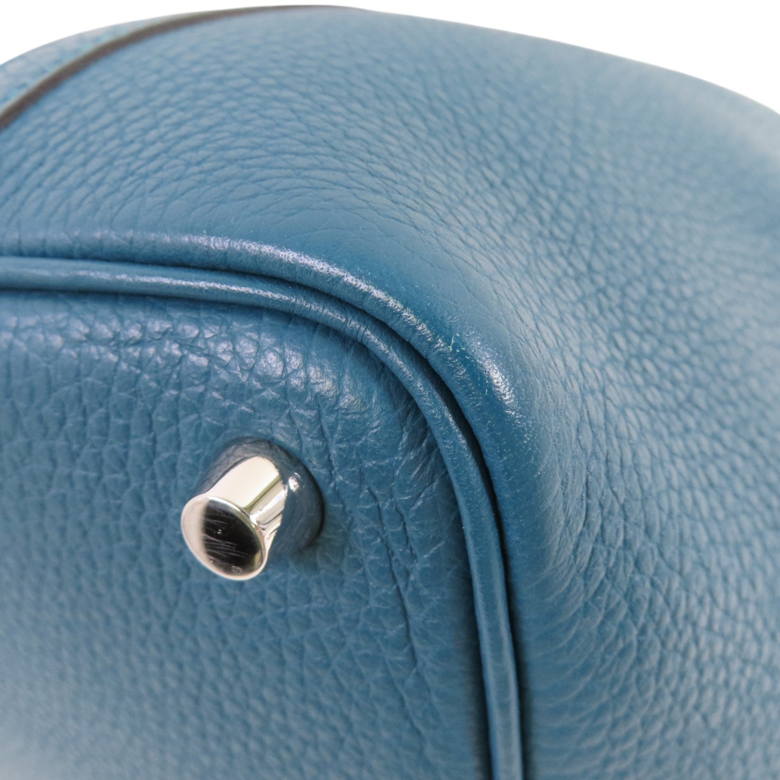 HERMES PHW Picotin PM Tote Bag Handbag Clemence Leather