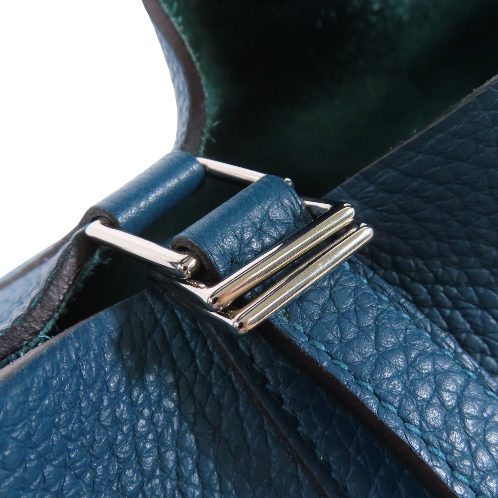HERMES PHW Picotin PM Tote Bag Handbag Clemence Leather