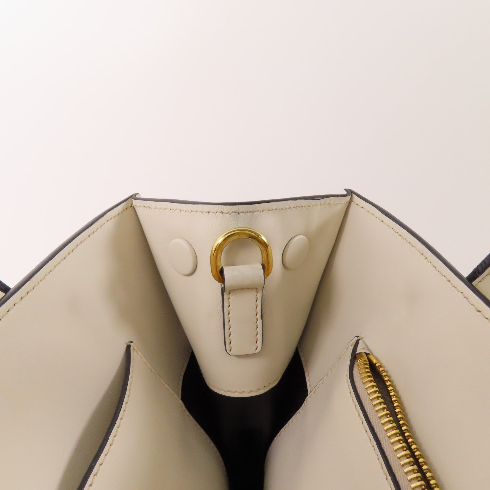 PRADA GHW 2 Way Shoulder Bag Handbag 1BA155 Saffiano Leather White