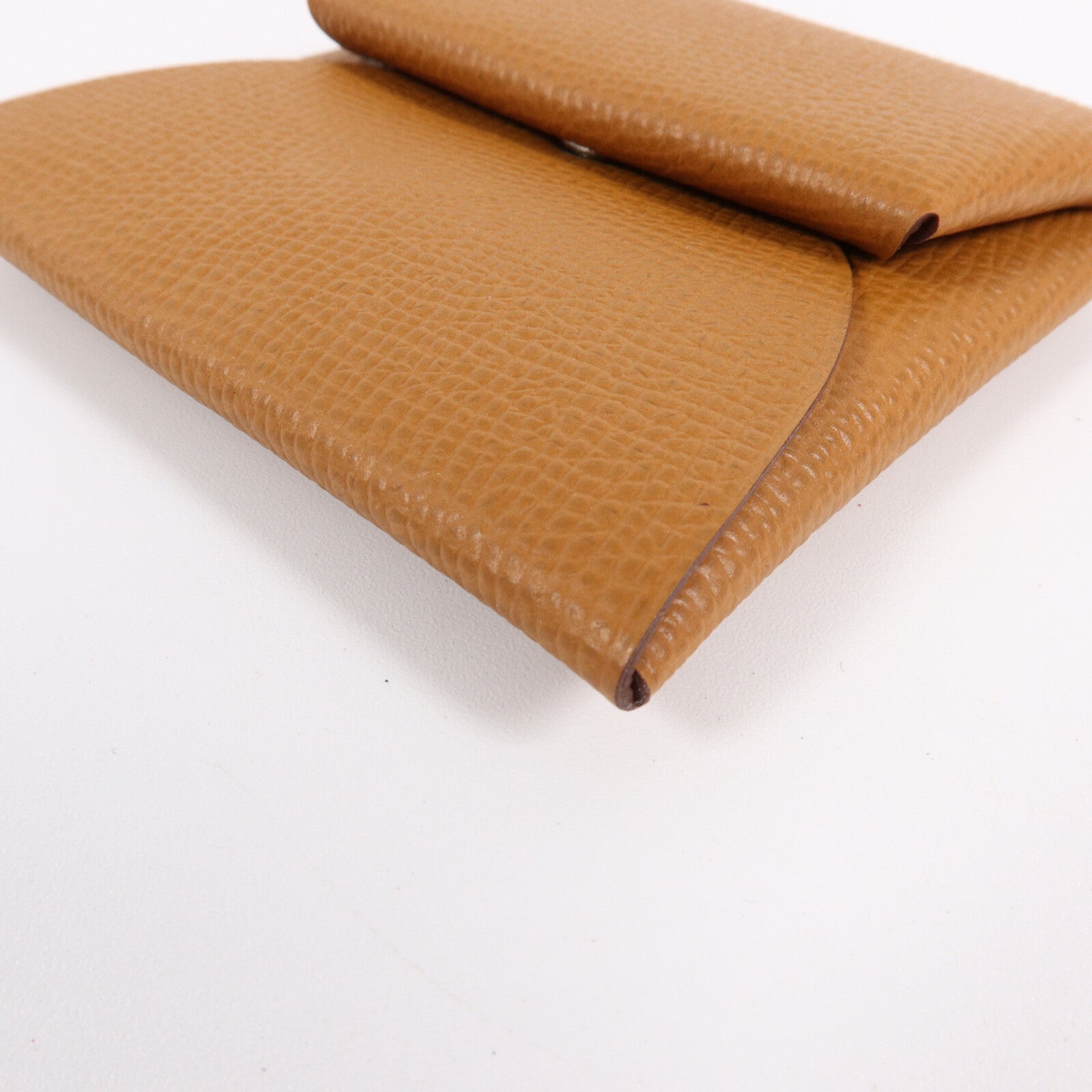 HERMES Epsom皮革Bastia Change Purse零錢包Gold