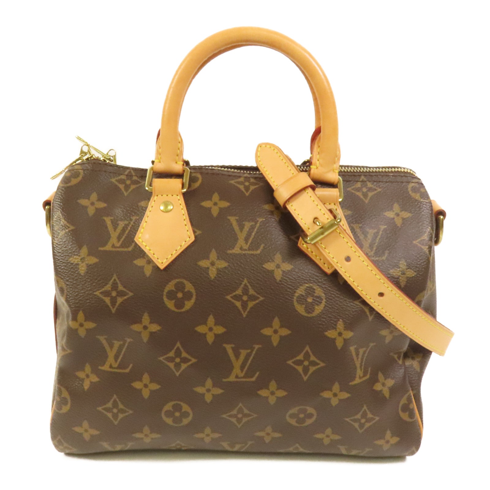 LOUIS VUITTON Monogram Speedy Bandouliere 25金扣手挽肩背兩用袋