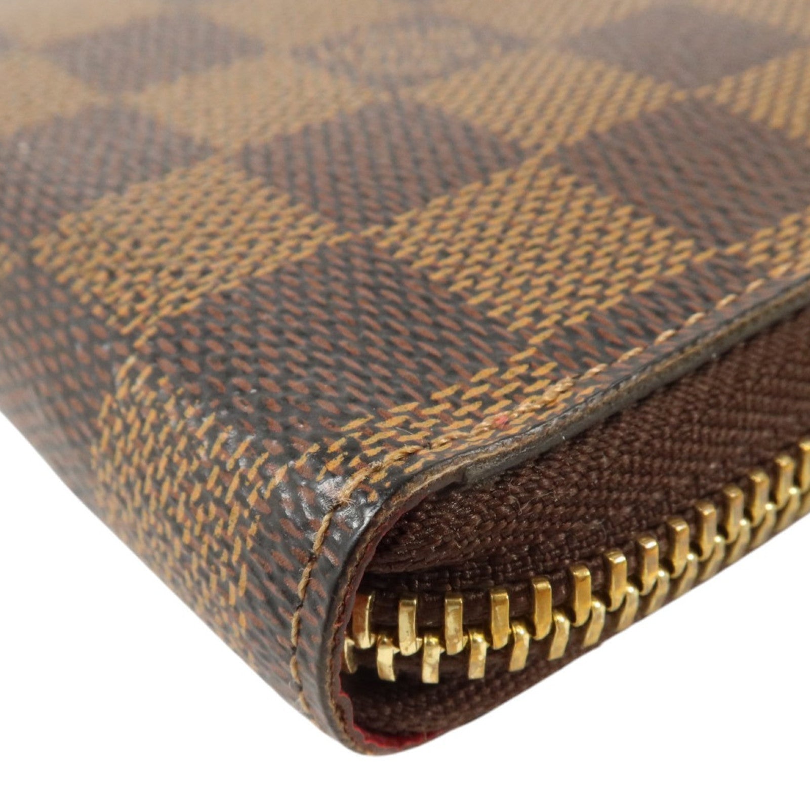 LOUIS VUITTON Damier Clemence Wallet金扣長錢包