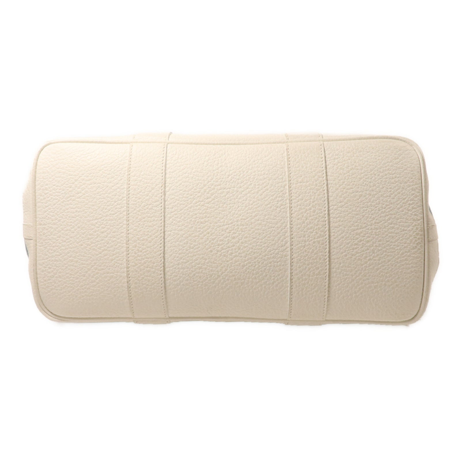 HERMES 帆布Garden Party PM手挽袋Blue/White
