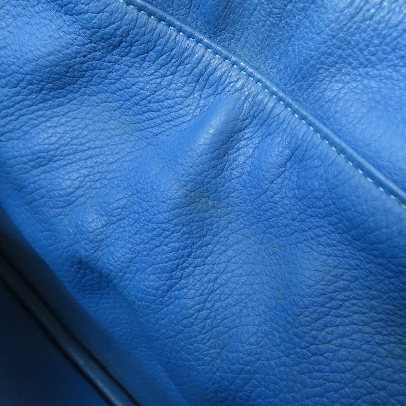 HERMES 【激減優惠】Clemence皮革Lindy 30銀扣手挽肩背兩用袋Mykonos藍色