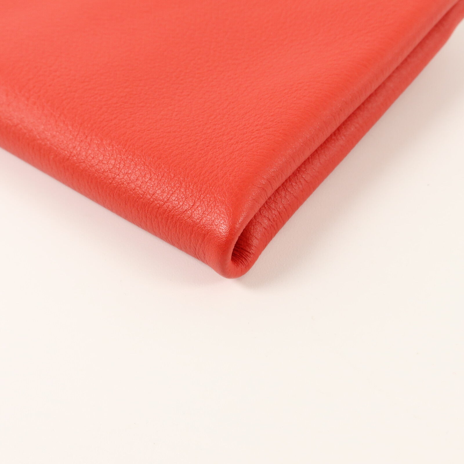 HERMES Evercolor皮革Atout Pouch 14(PM)小袋Braise/Bleu Du Nord