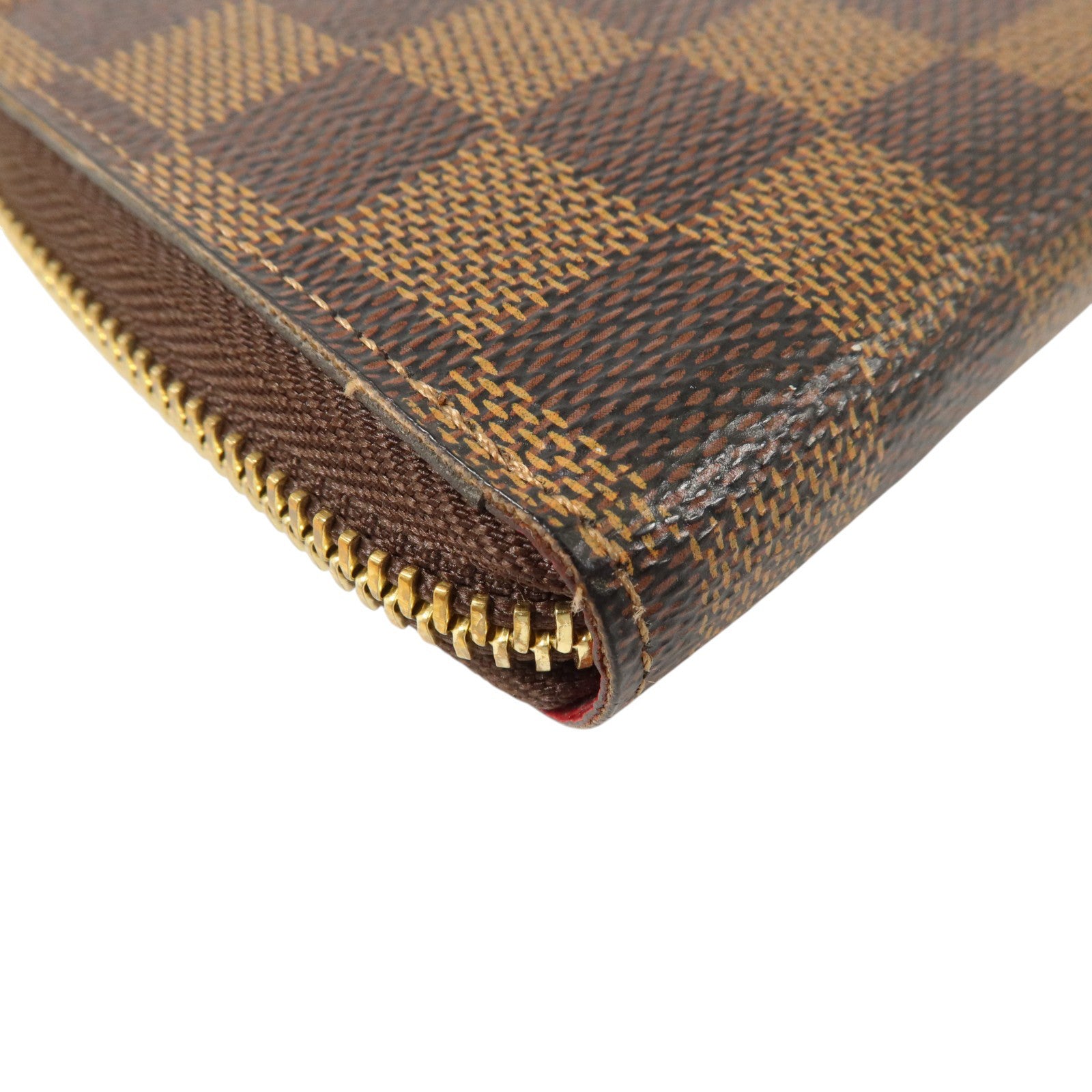 LOUIS VUITTON Damier Clemence Wallet金扣長錢包