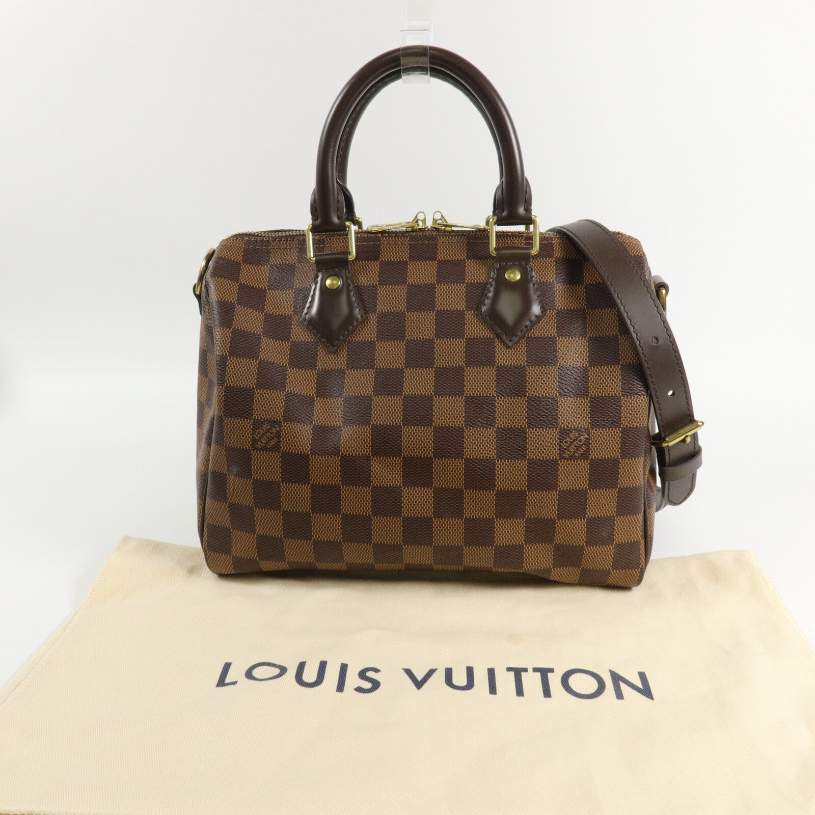 LOUIS VUITTON Damier Speedy Bandouliere 25手挽肩背兩用袋