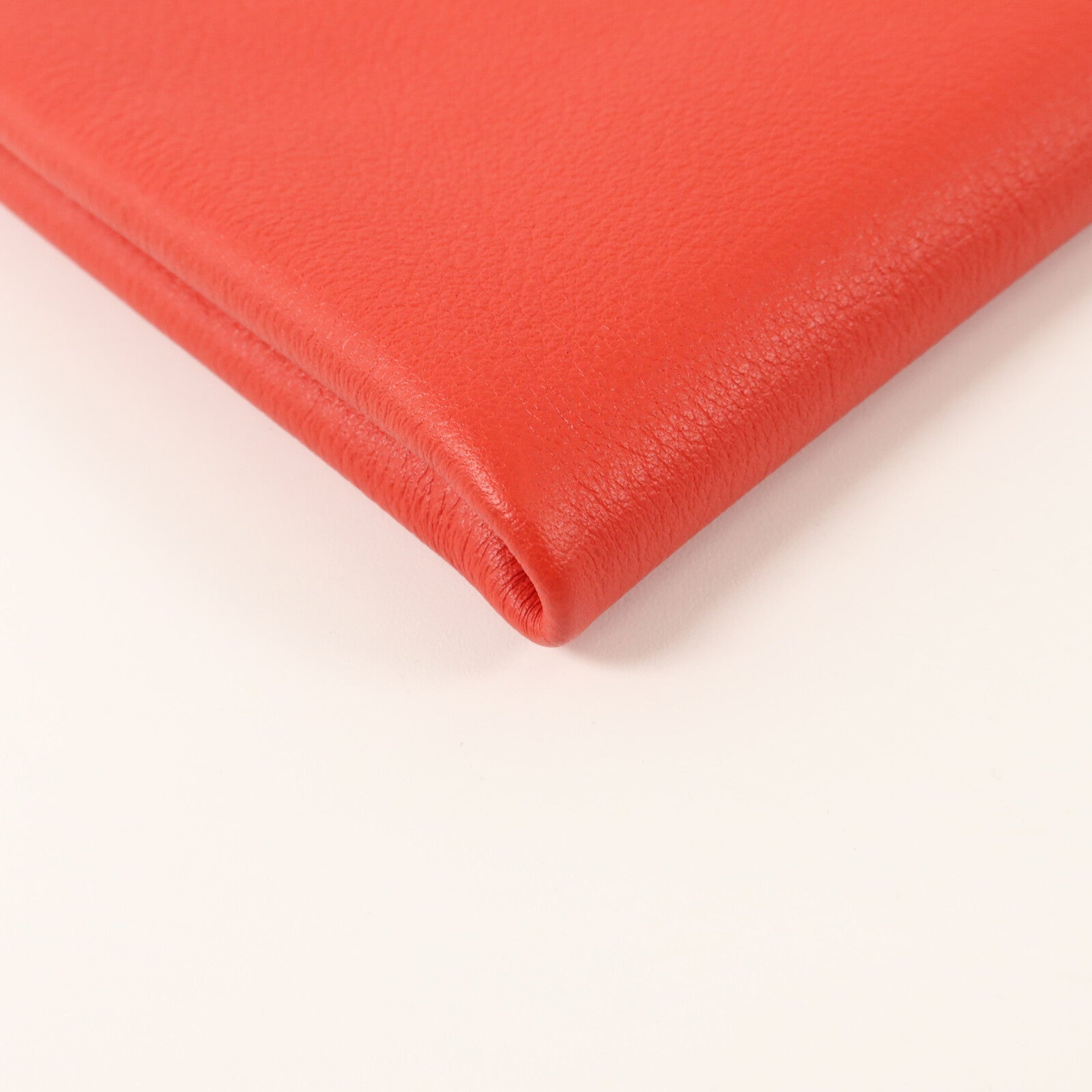 HERMES Evercolor皮革Atout Pouch 14(PM)小袋Braise/Bleu Du Nord