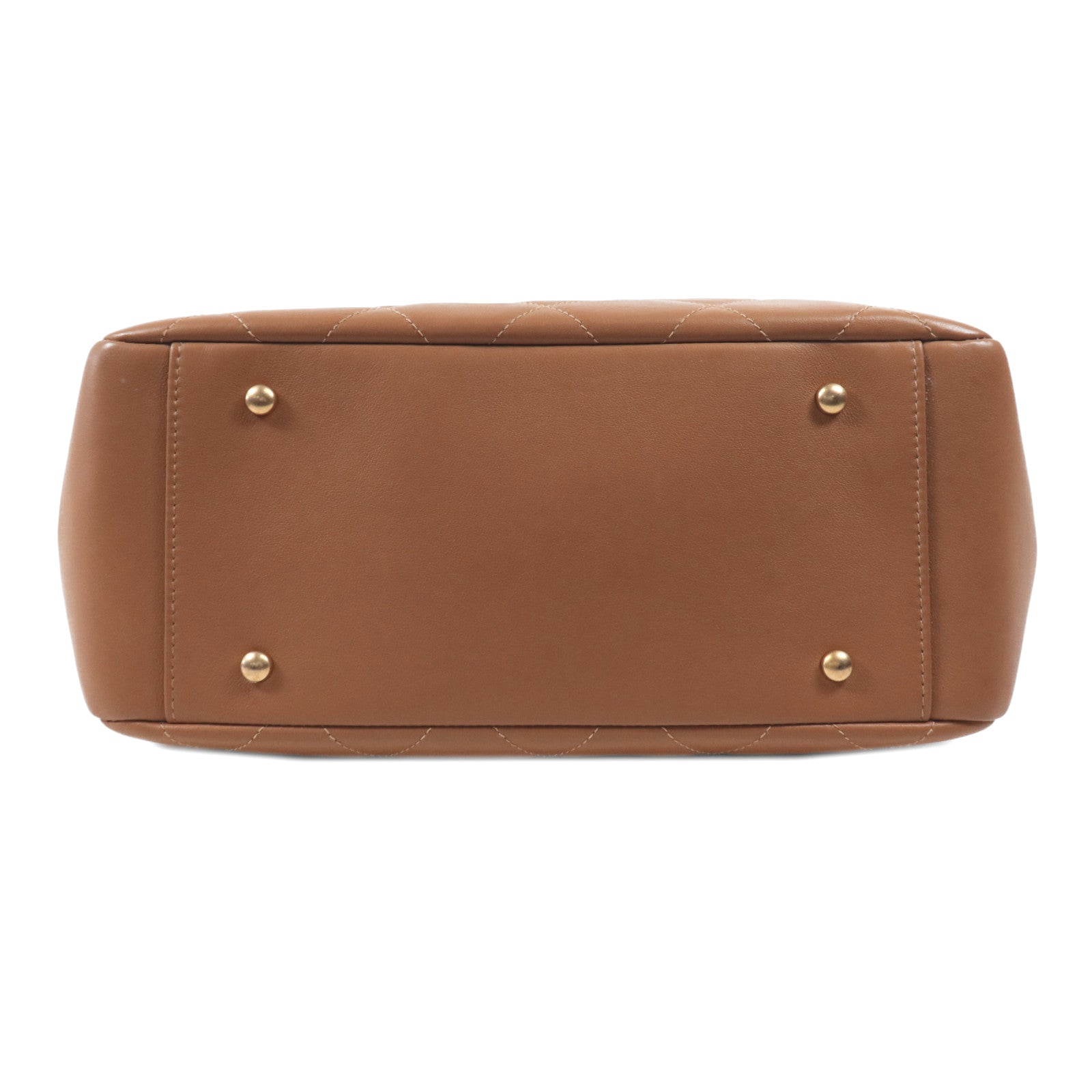 CHANEL 羊皮皮革Tote Bag金扣手挽肩背兩用袋