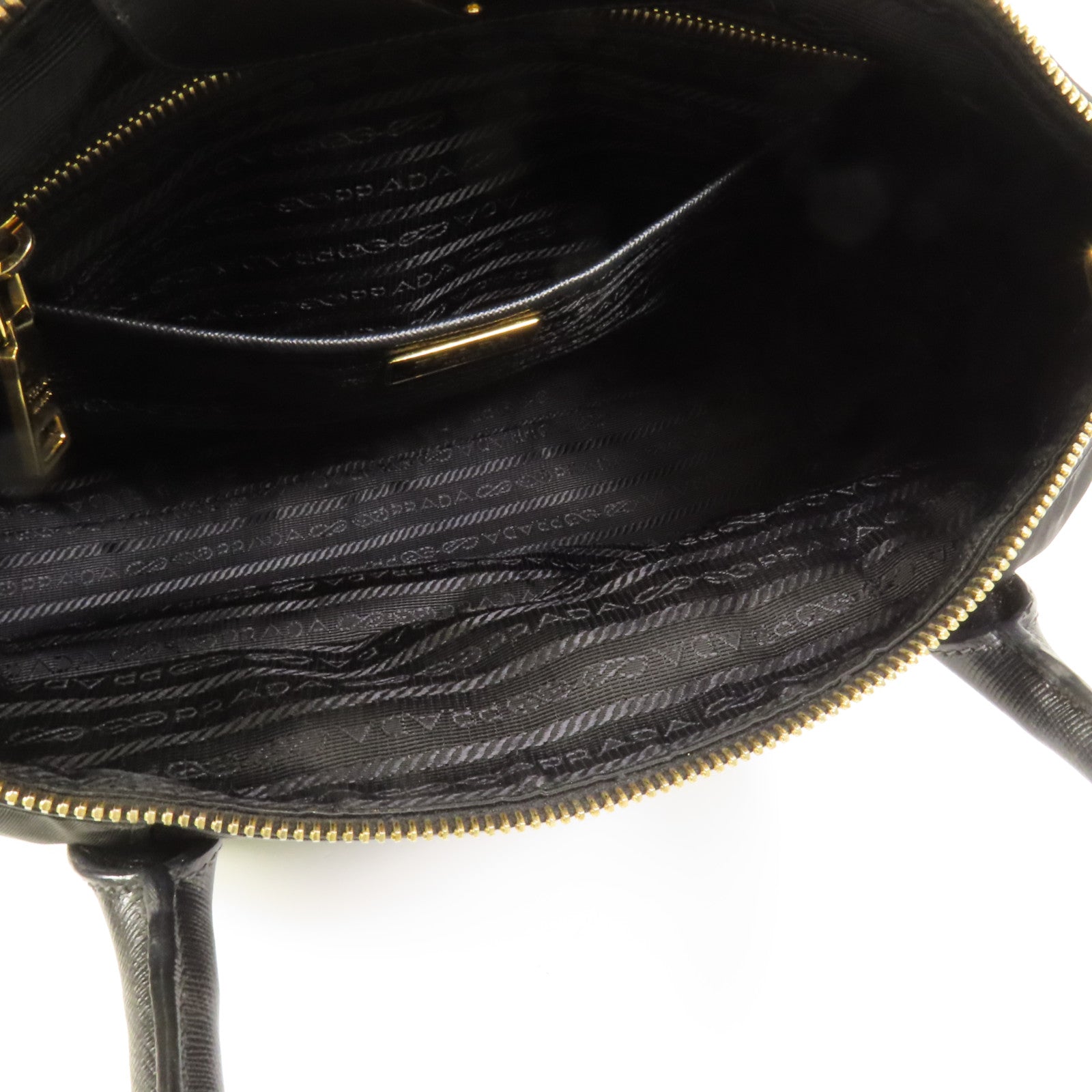 PRADA 尼龍2way Shoulder金扣手挽肩背兩用袋