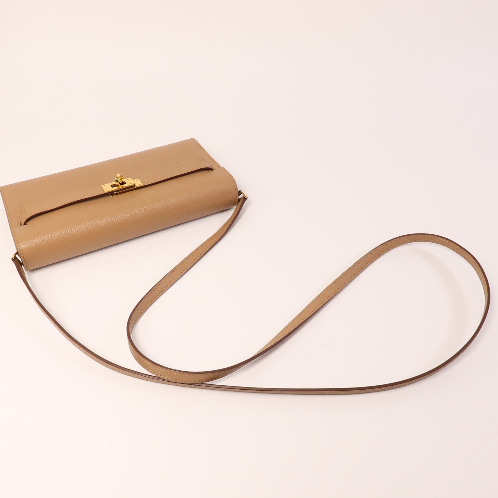 HERMES Chevre皮革Kelly To Go肩背袋Quebracho