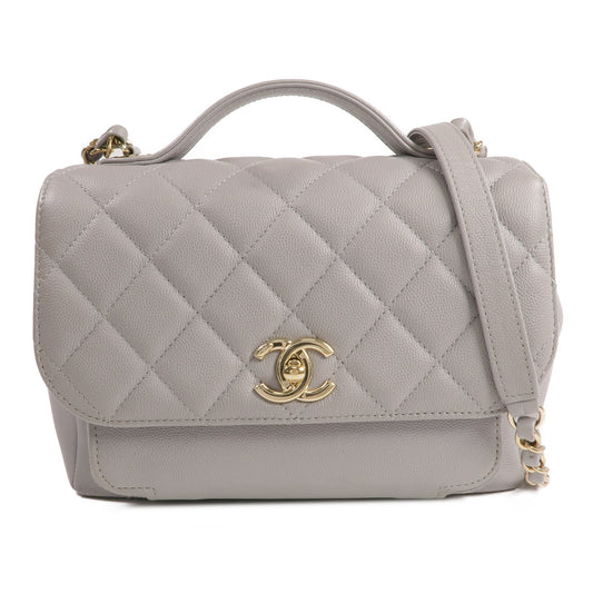 CHANEL 牛皮皮革Business Affinity金扣肩背袋