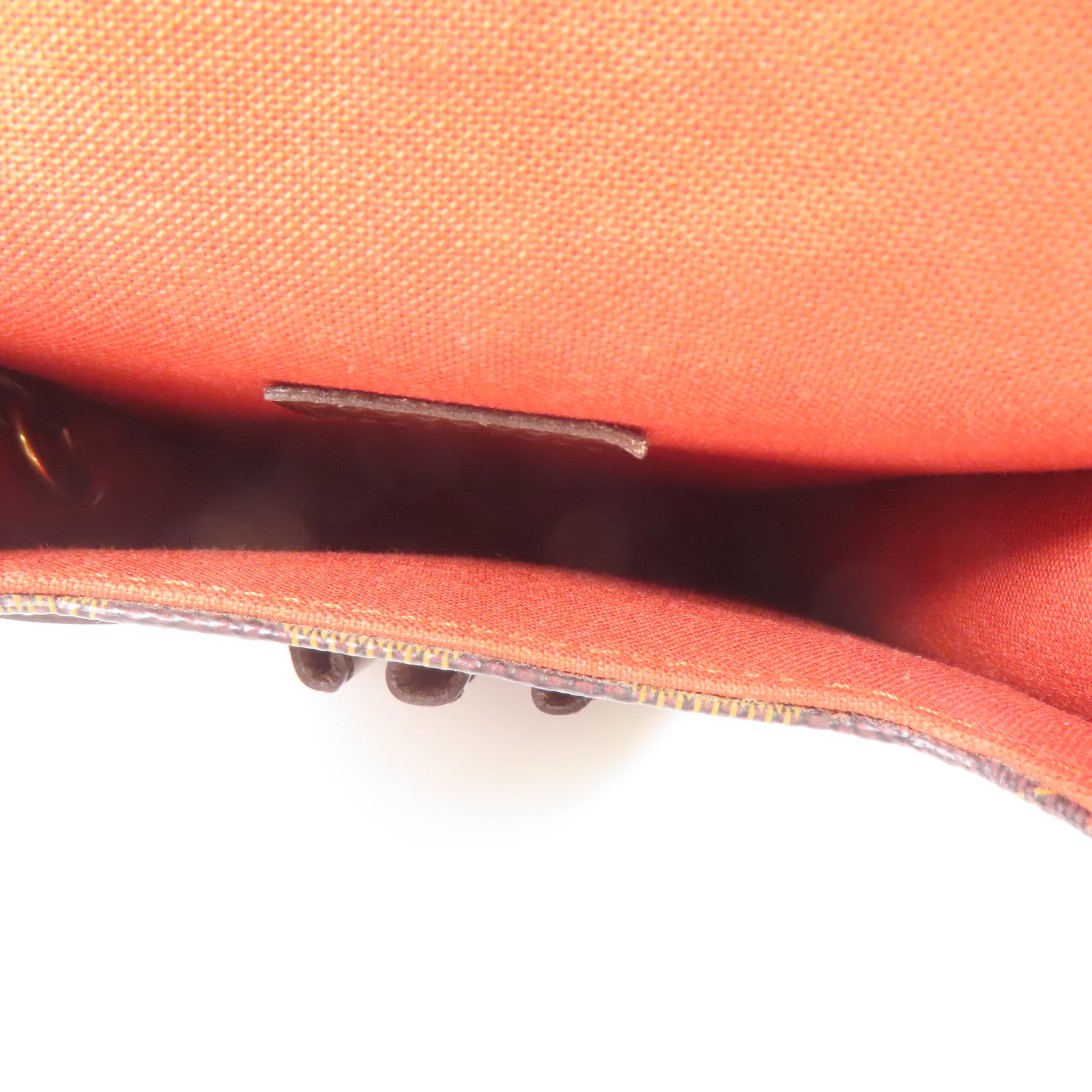 LOUIS VUITTON Damier Ebene Portobello金扣肩背袋棕色
