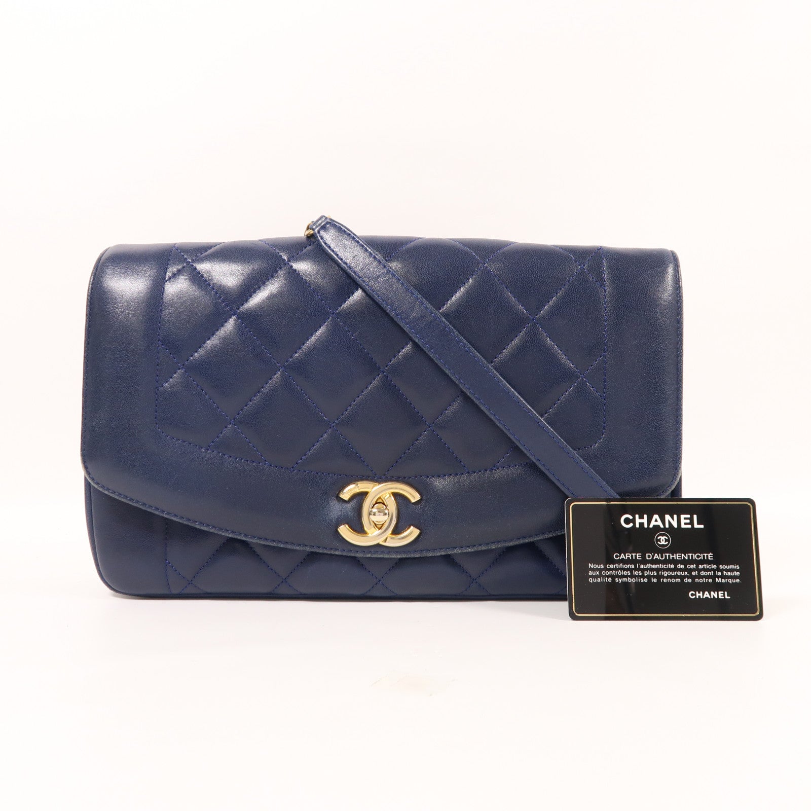 CHANEL 牛皮皮革Chain Shoulder金扣鏈帶肩背袋