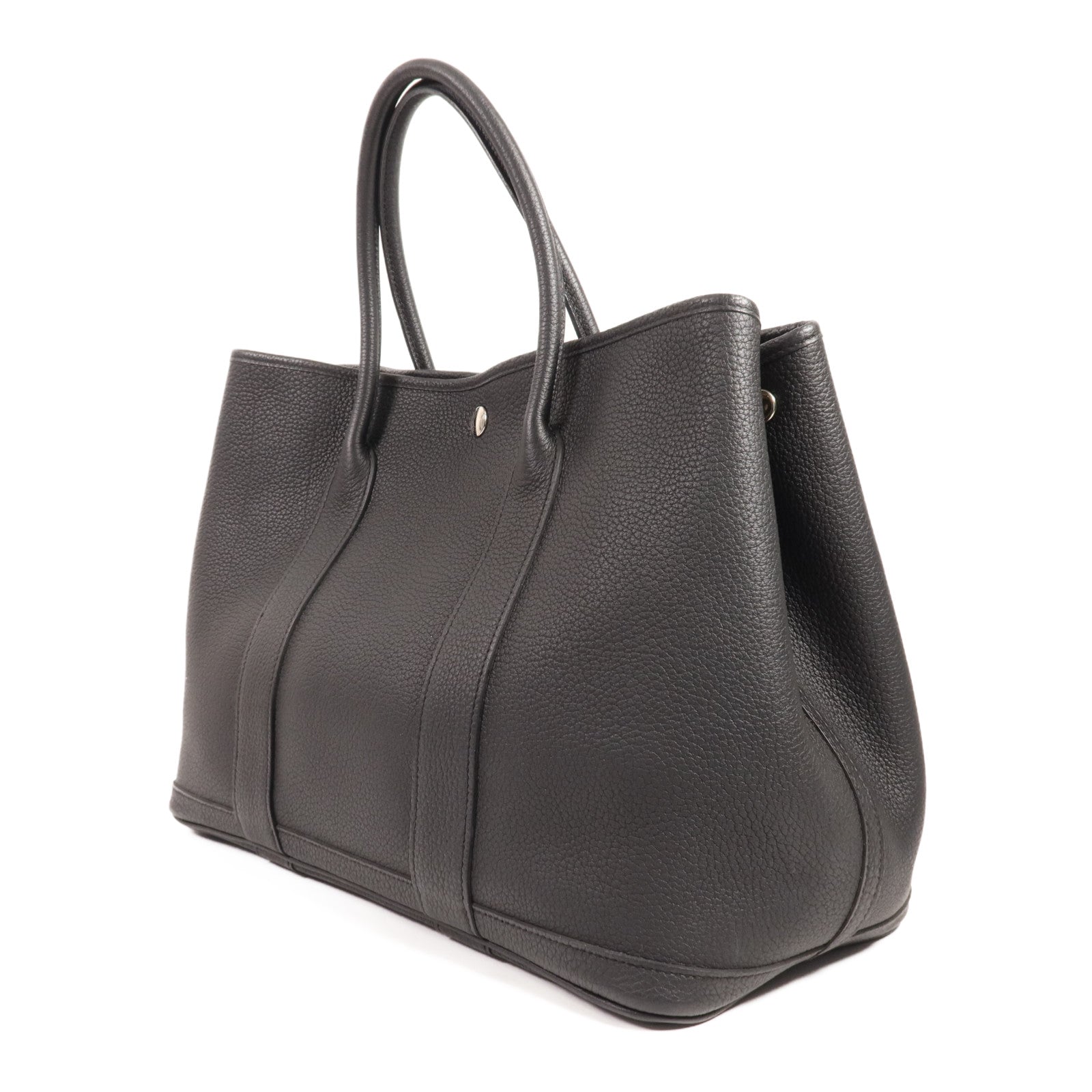 HERMES Negonda皮革GardenParty PM銀扣手挽袋