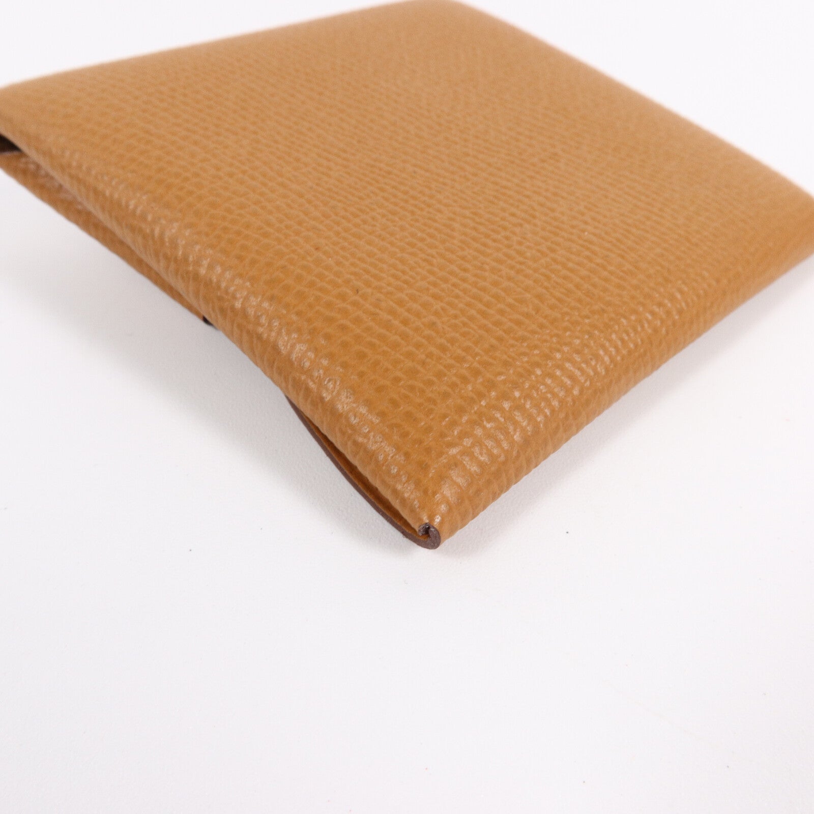 HERMES Epsom皮革Bastia Change Purse零錢包Gold