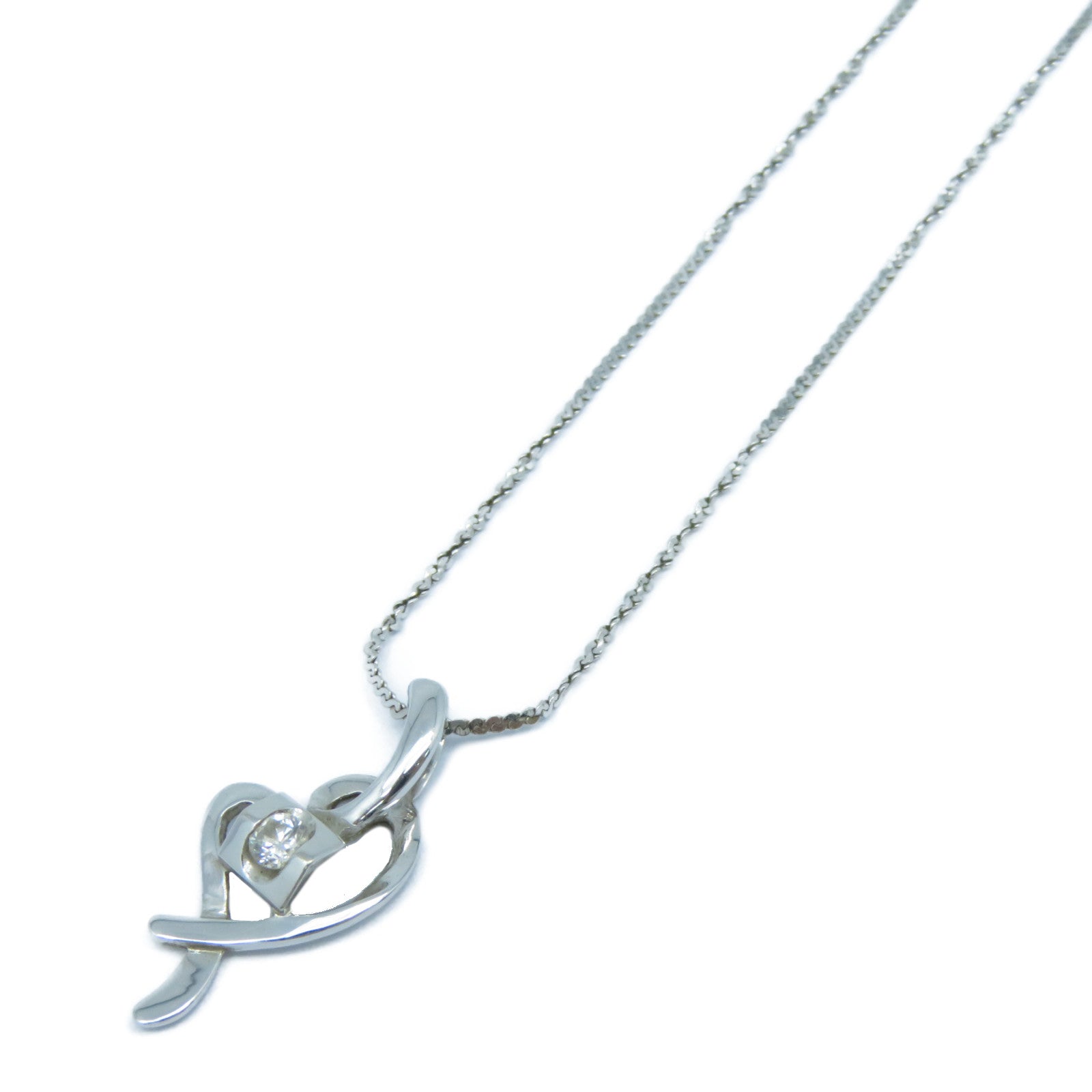 JEWELRY 【激減優惠】18K白金Diamond Necklace 0.06ct鑽石項鍊