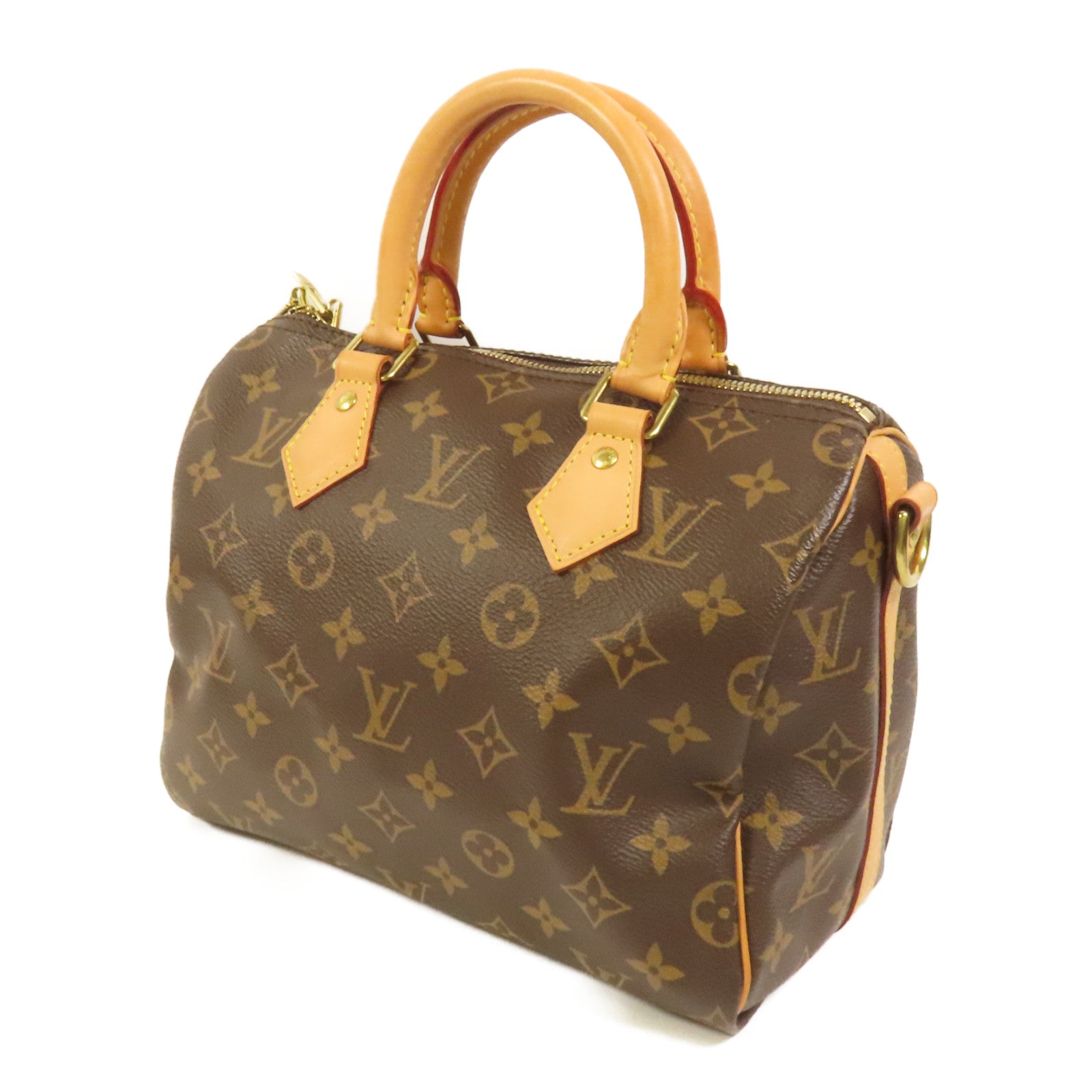 LOUIS VUITTON Monogram Speedy Bandouliere 25金扣手挽肩背兩用袋