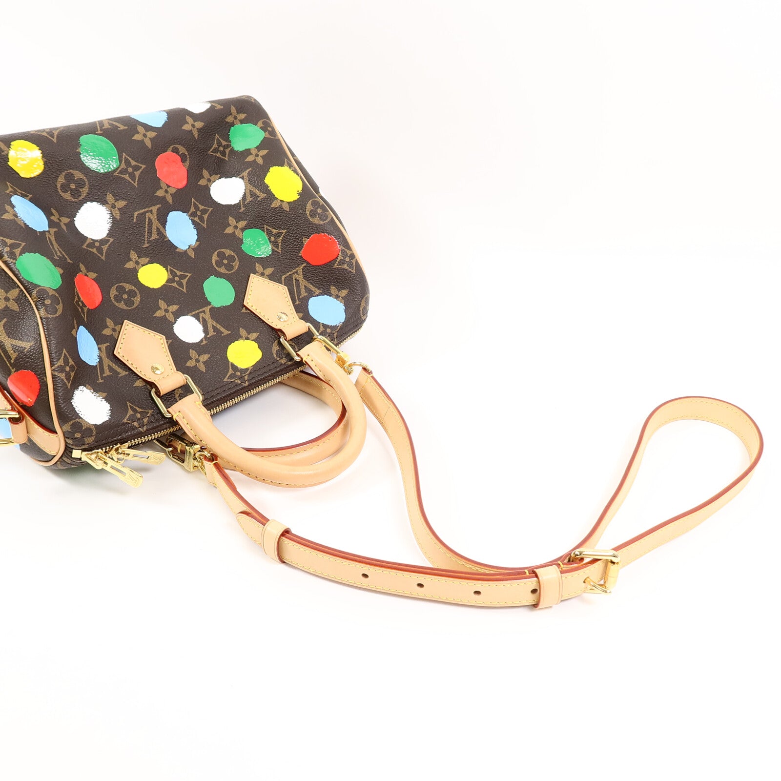 LOUIS VUITTON Monogram LV x YK Speedy Bandouliere 25手挽肩背兩用袋
