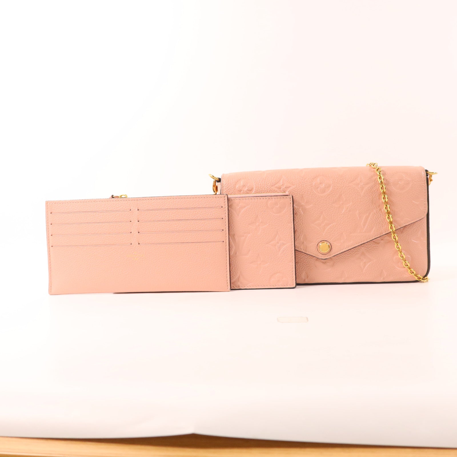 LOUIS VUITTON 【激減優惠】Monogram Empreinte Felicie Pochette金扣鏈帶肩背袋