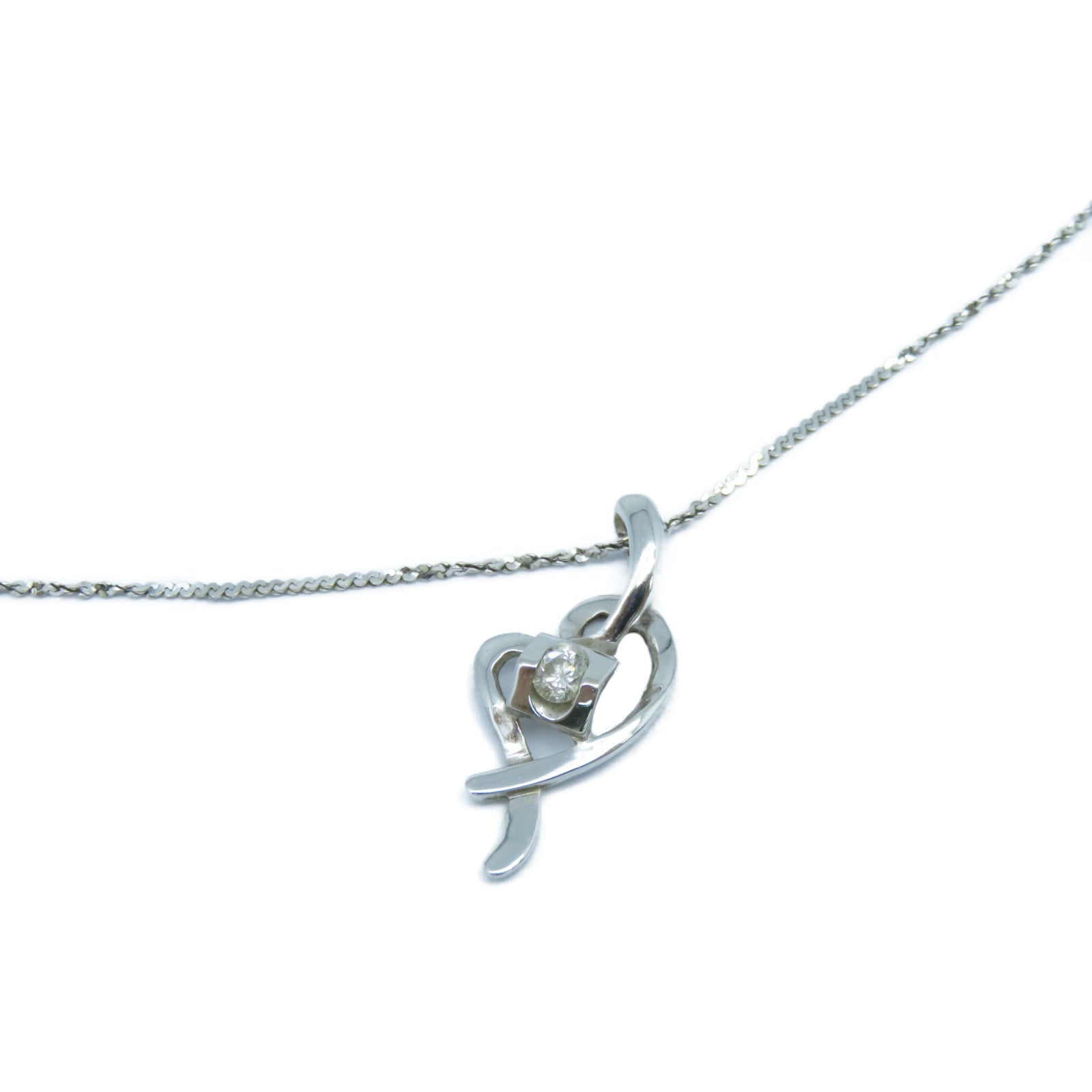 JEWELRY 【激減優惠】18K白金Diamond Necklace 0.06ct鑽石項鍊
